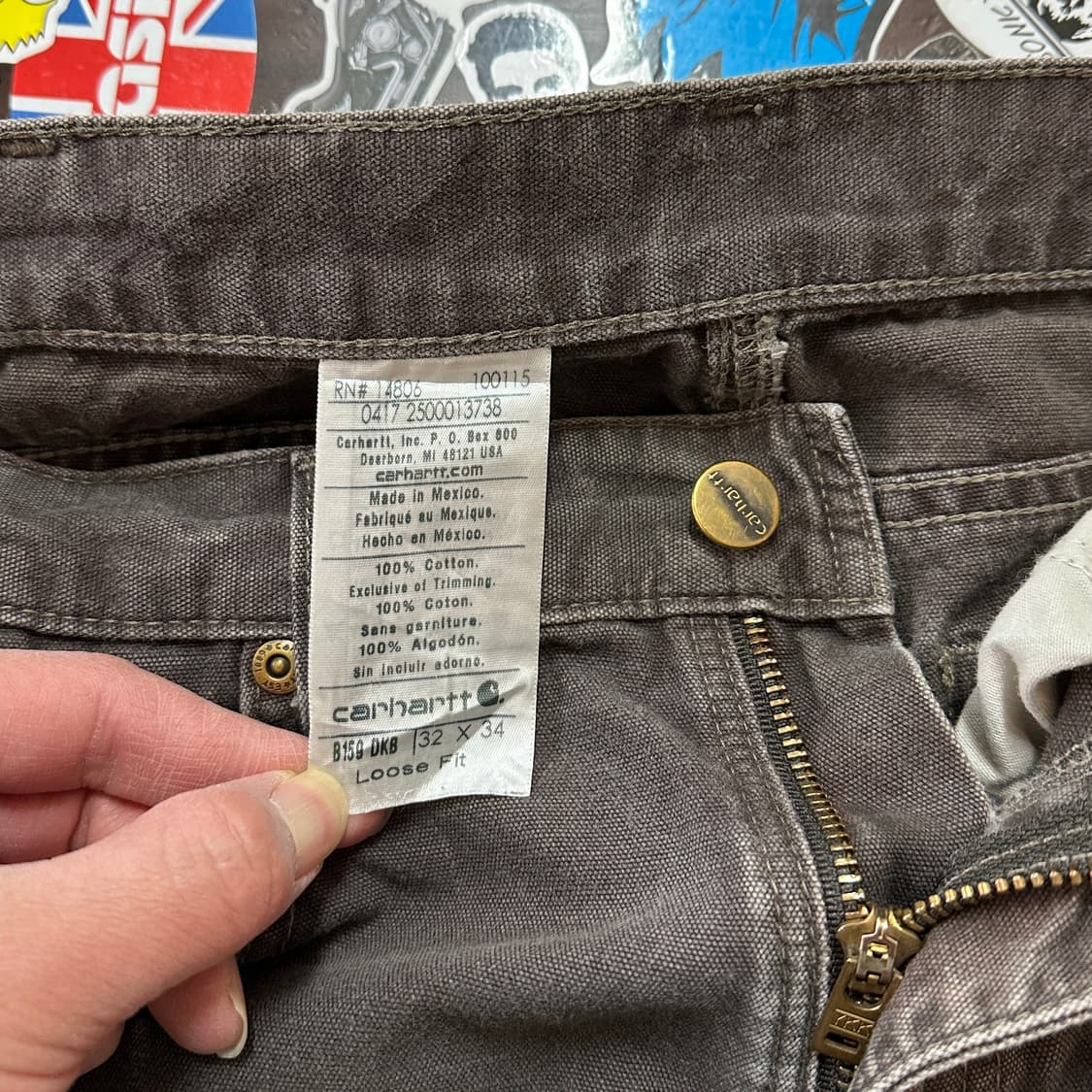 칼하트 카펜터 팬츠 B158-DKB 32 상품이미지7