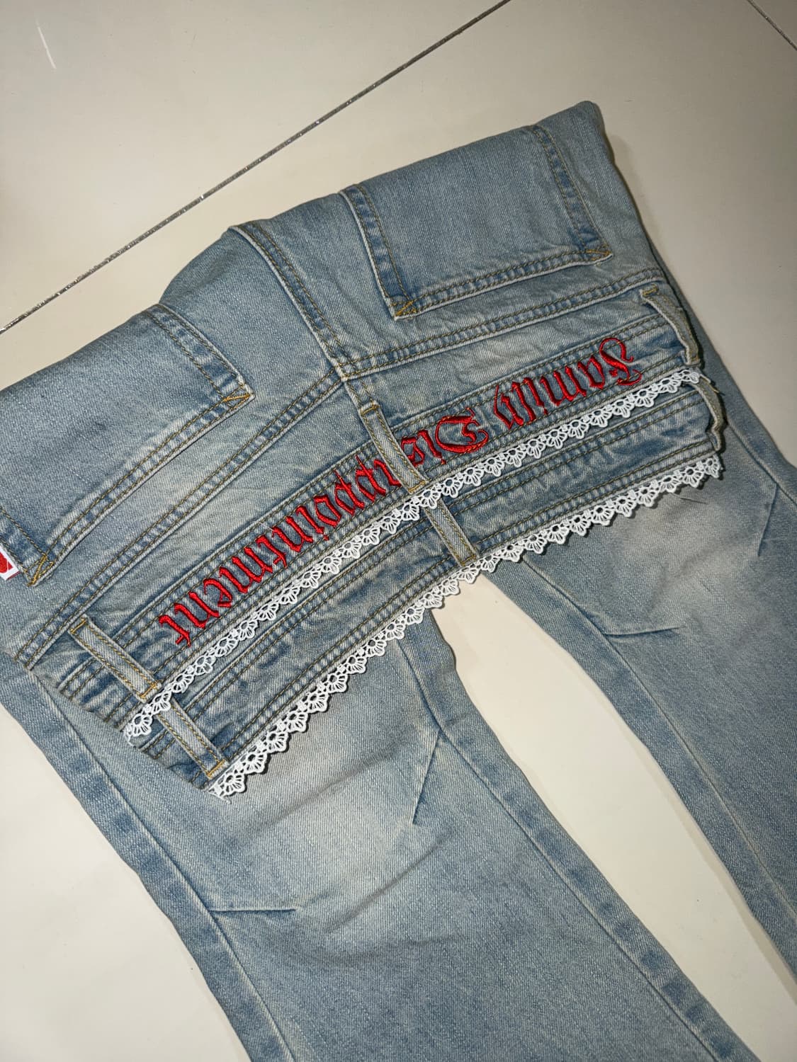 스컬프터 Double Waist Boots Cut Denim Vintag 상품이미지1