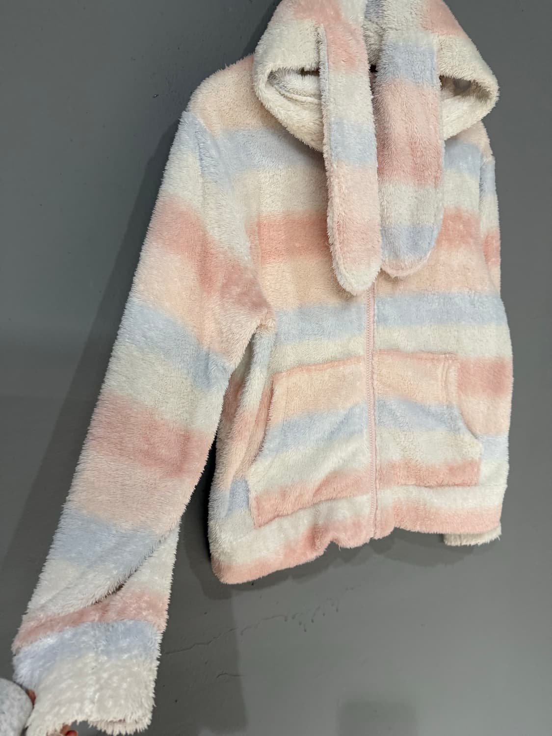 rabbit ear point stripe hood zip-up 상품이미지7