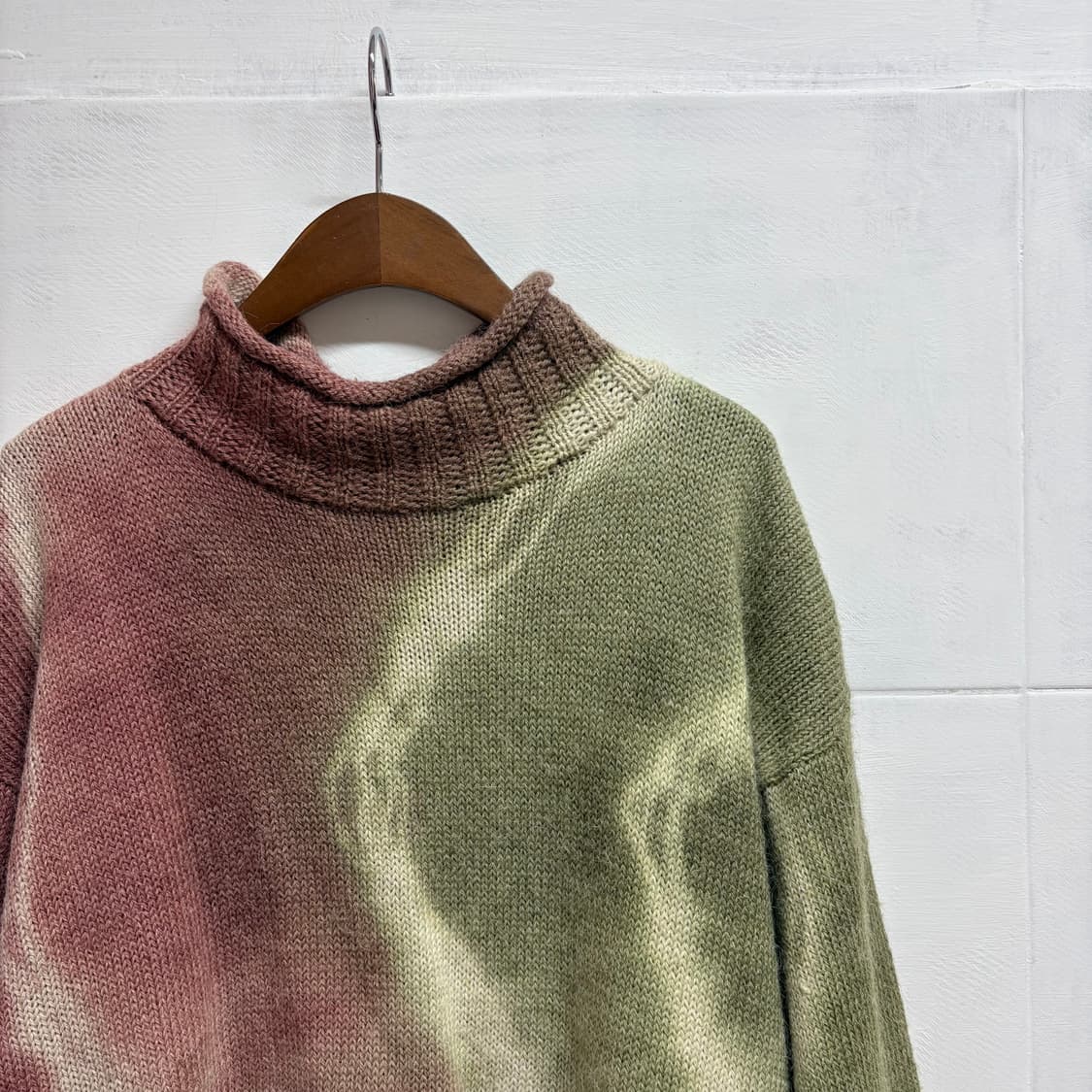 80's Tela  Alpaca 타이다이 핸드메이드 그런지 니트  상품이미지2