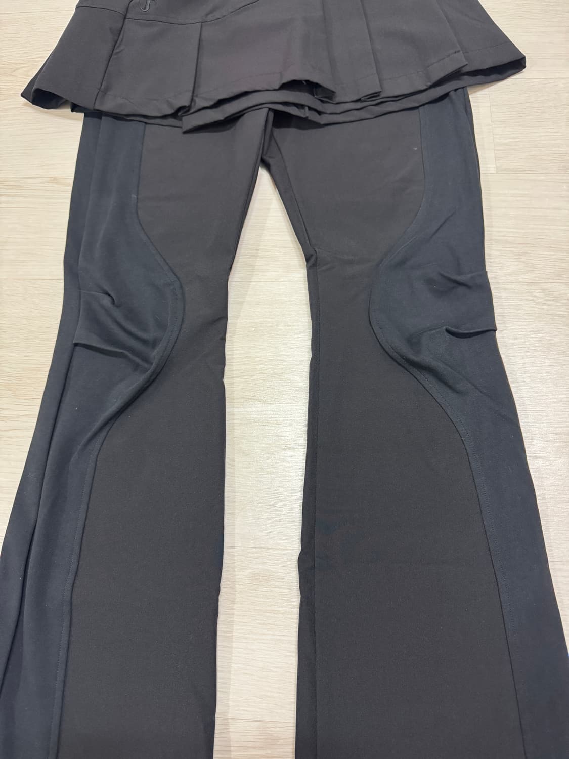 오호스 투웨이 플리츠 스커트 팬츠 블랙 1사이즈 상품이미지5