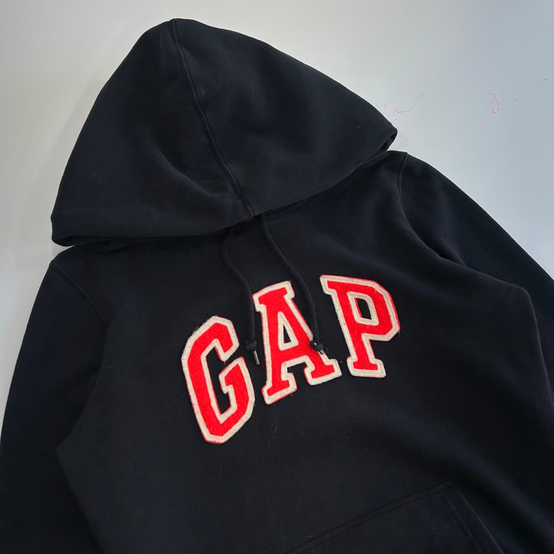 Gap 갭 오렌지 로고 네이비 후드티 상품이미지4