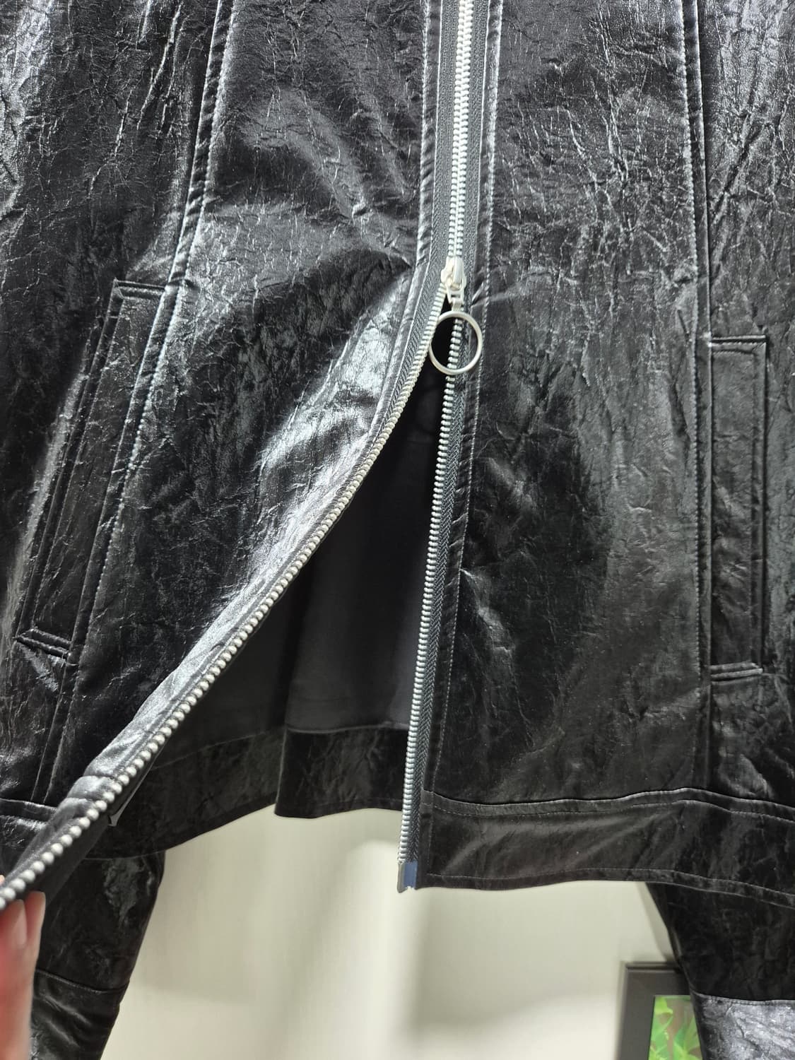 (타임세일)(새상품)metapher 크랙레더 재킷 아이보리 상품이미지4