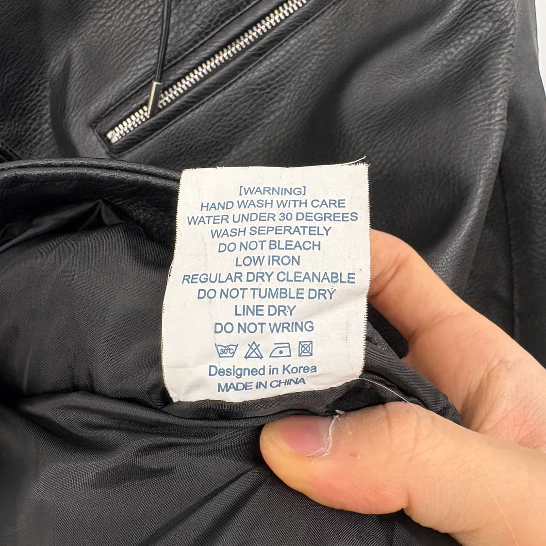 후드 레더 라이더 양가죽 자켓 블랙 남성 L 상품이미지6