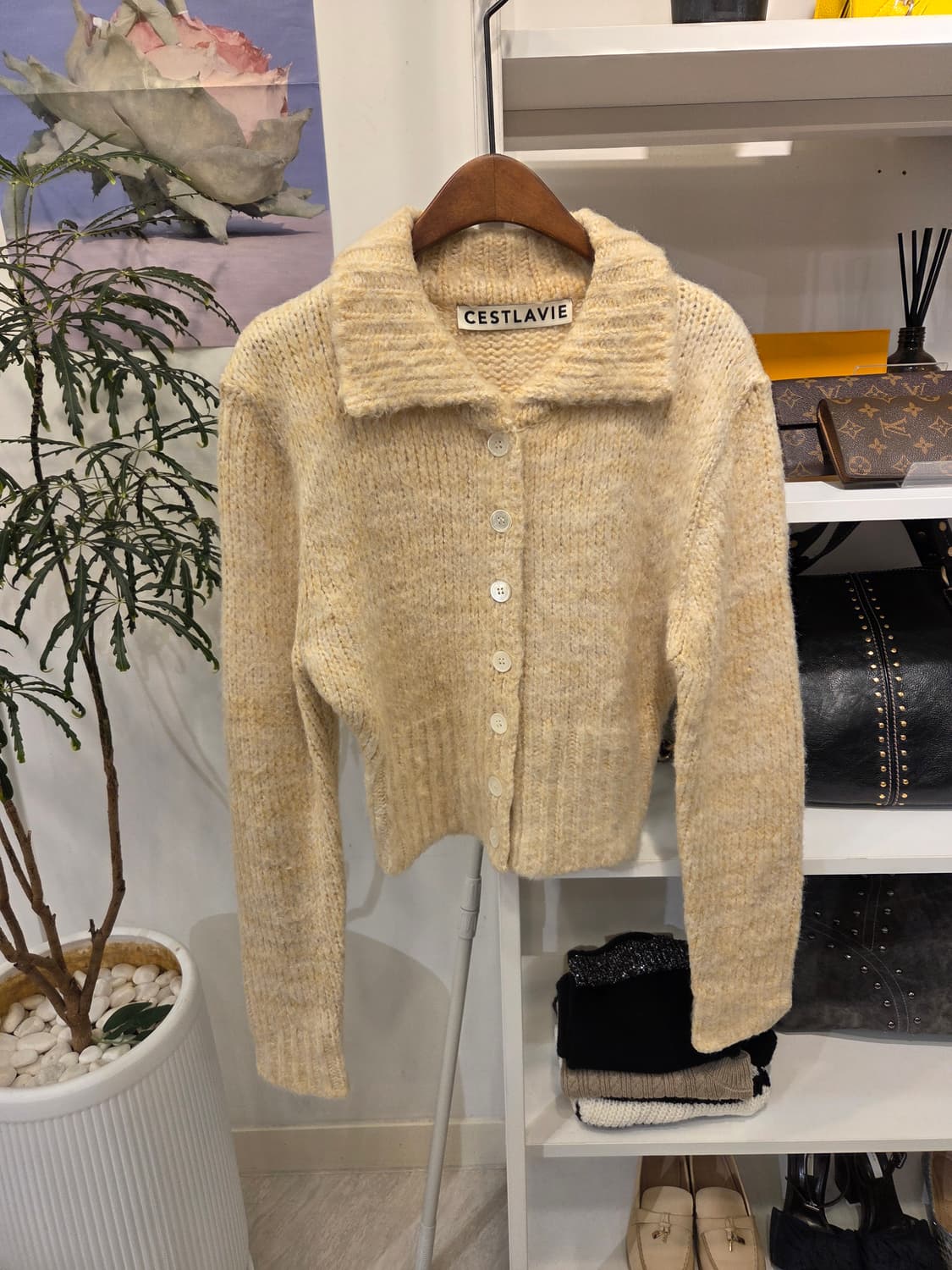 CESTLAVIE 세라비 카라  니트 가디건 상품이미지1