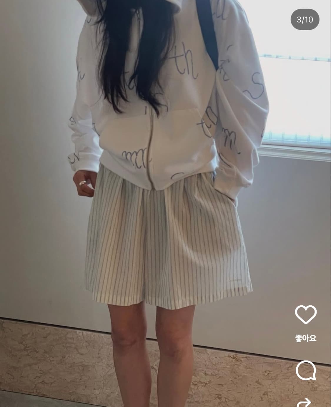 스무스무드 슘 후드집업 화이트 상품이미지6