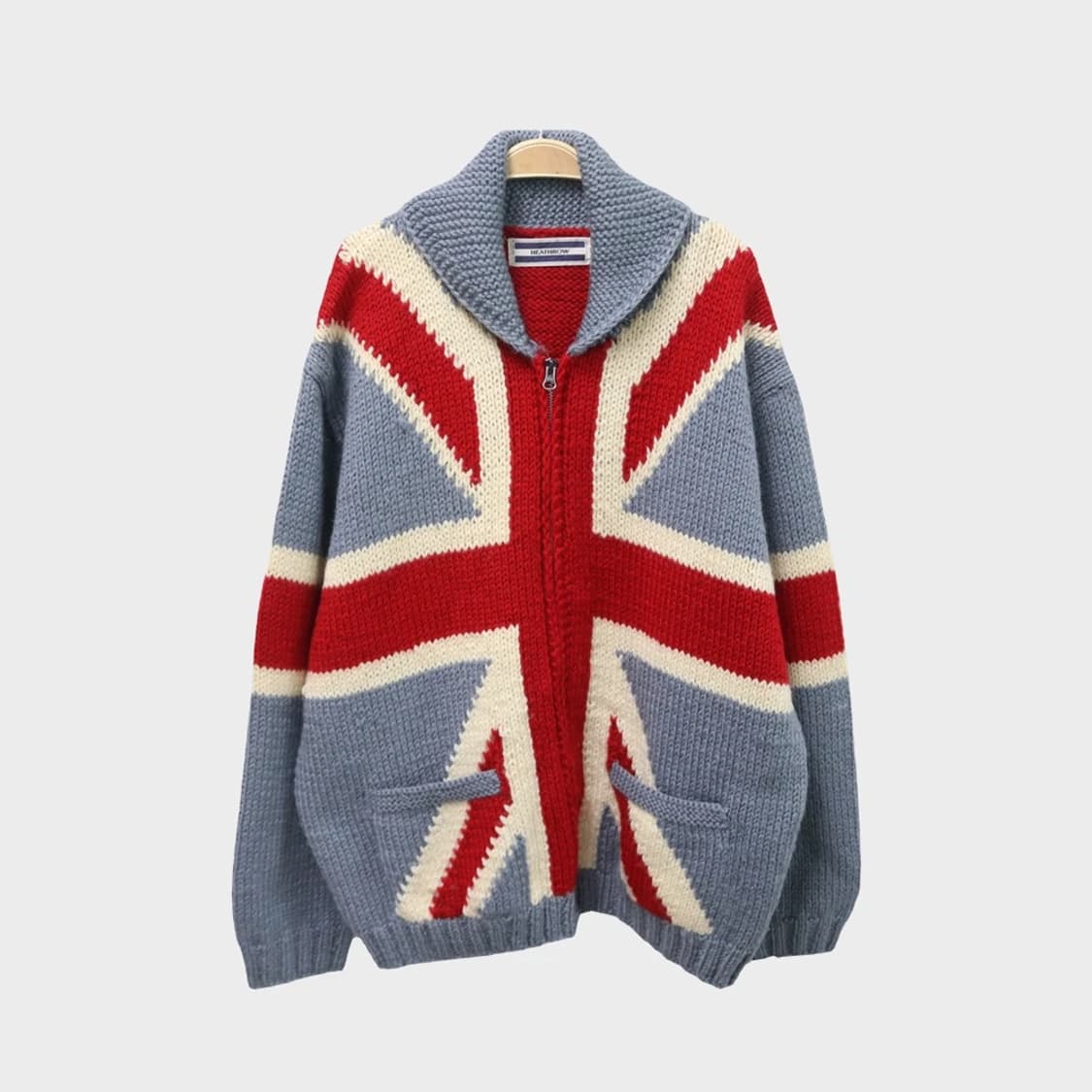 HEATHROW 코위찬 울 니트 집업 62387 상품이미지1