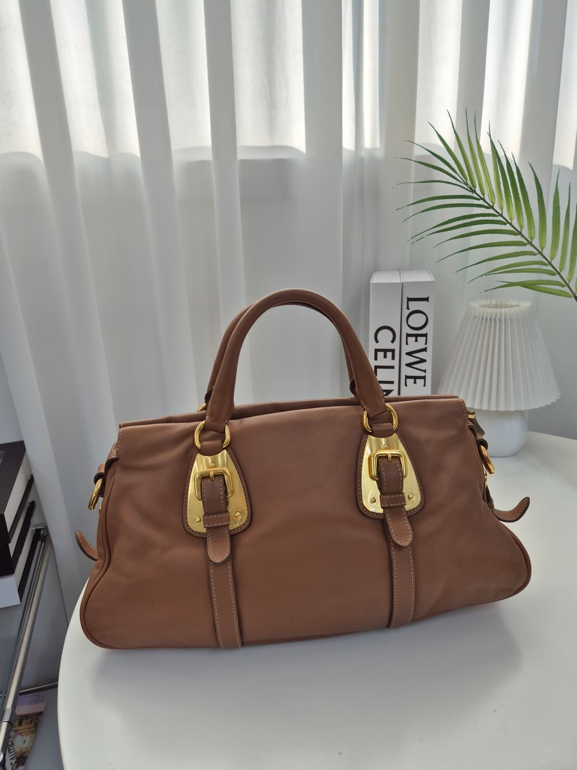 프라다 레더 토트백 상품이미지3