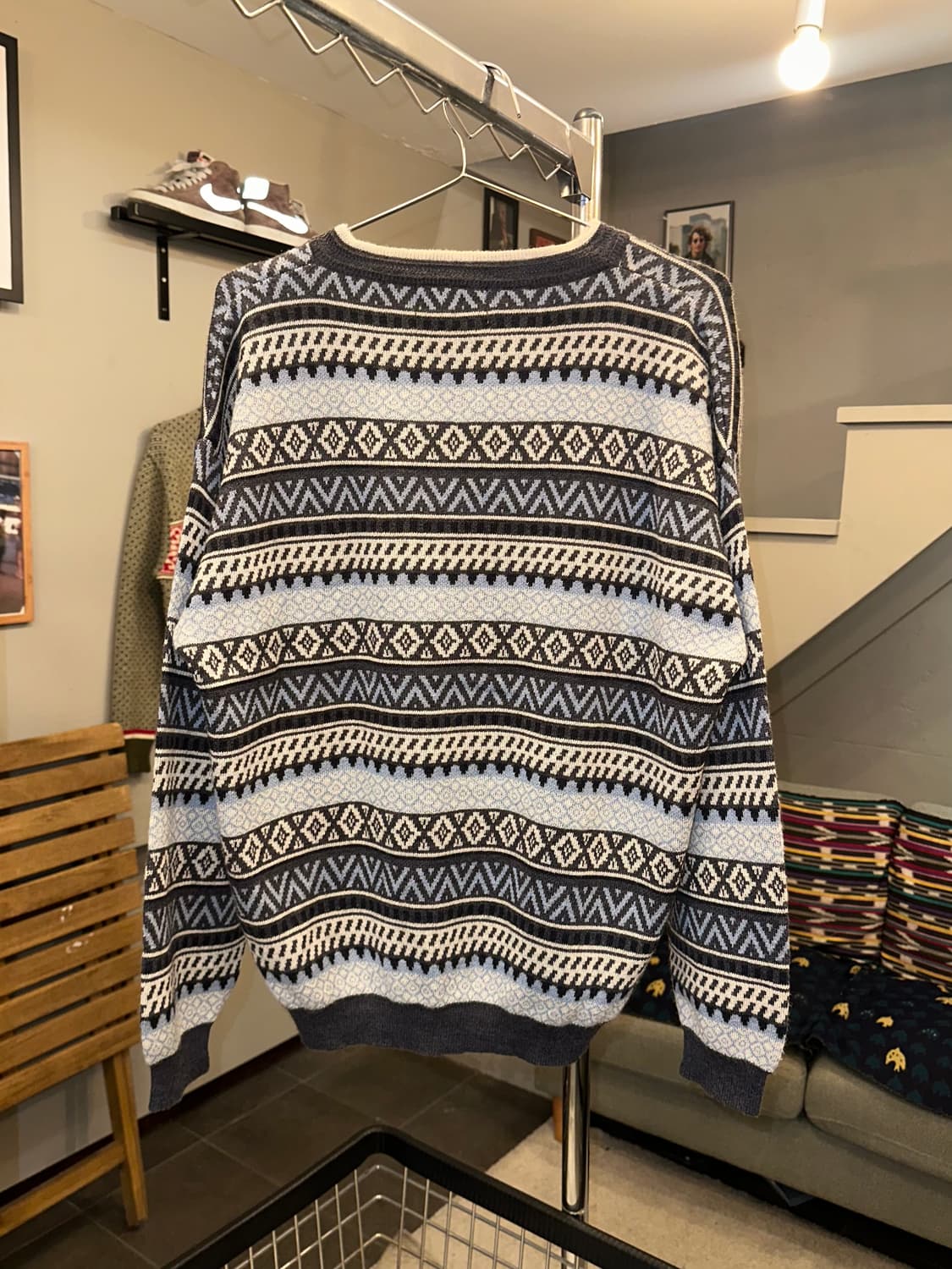 90’s Gianni Valentino ethnic wool knit 상품이미지7