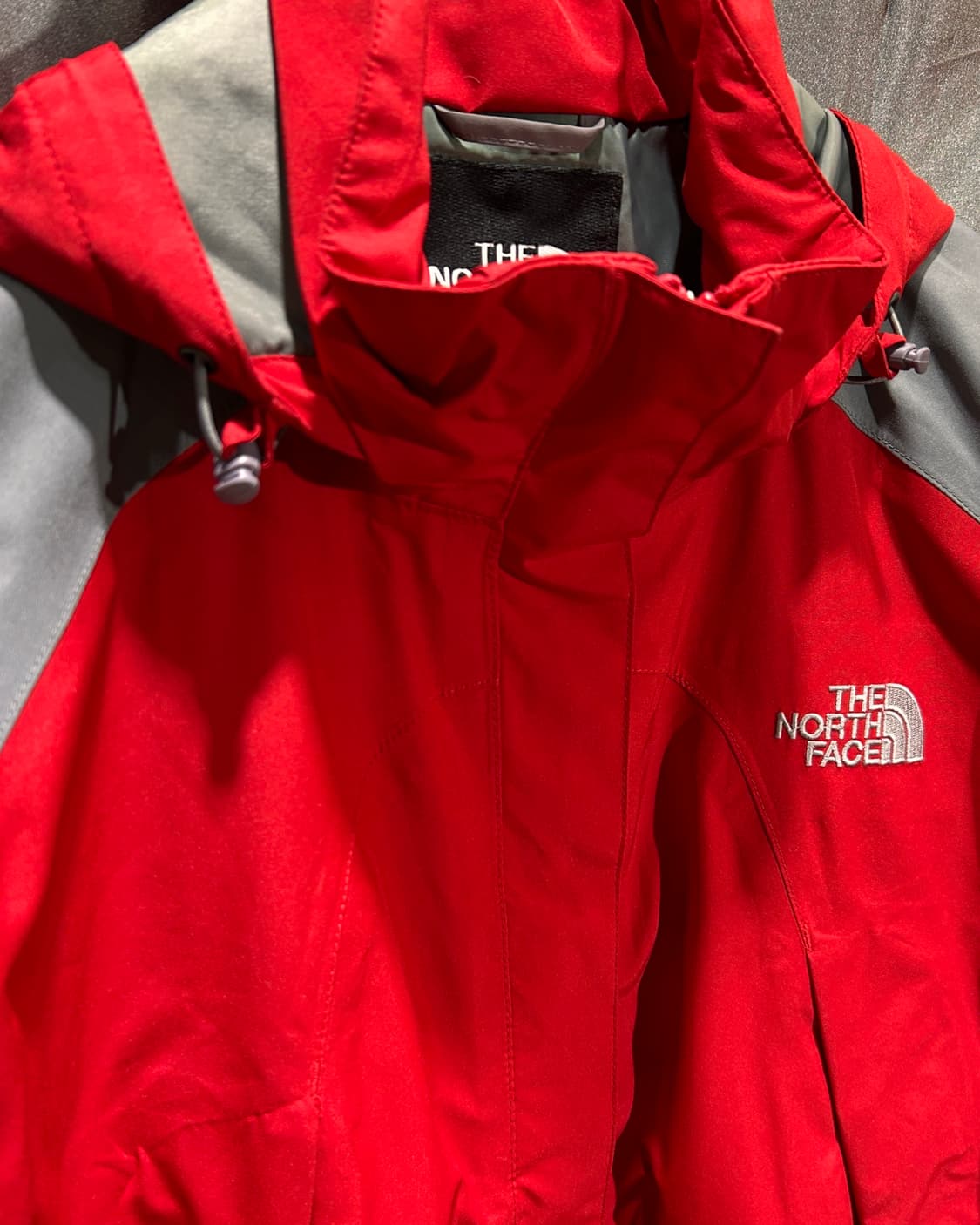 M 노스페이스 고어텍스 레드 배색 후드 바람막이 상품이미지4