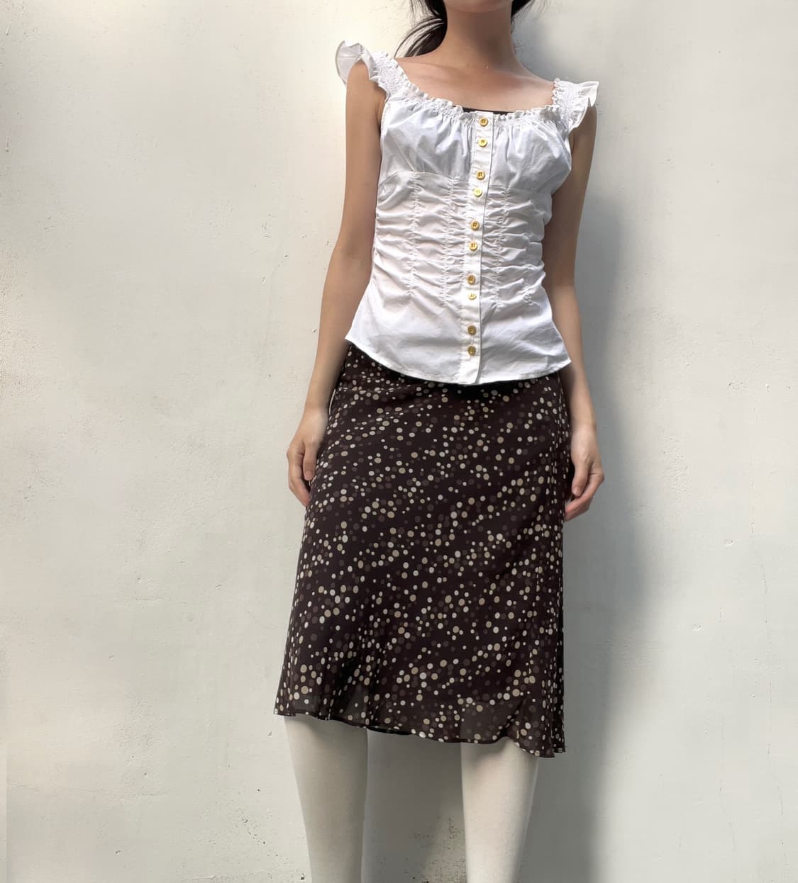Vintage flare dot ⡱skirt 상품이미지3