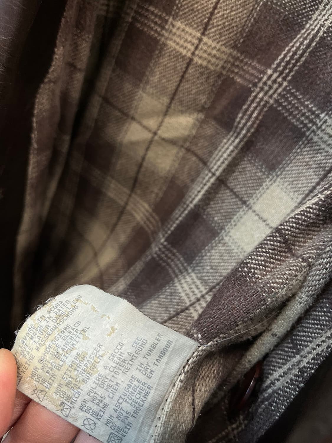 105) 알마니 90s 홀스레더 더블자켓  상품이미지9