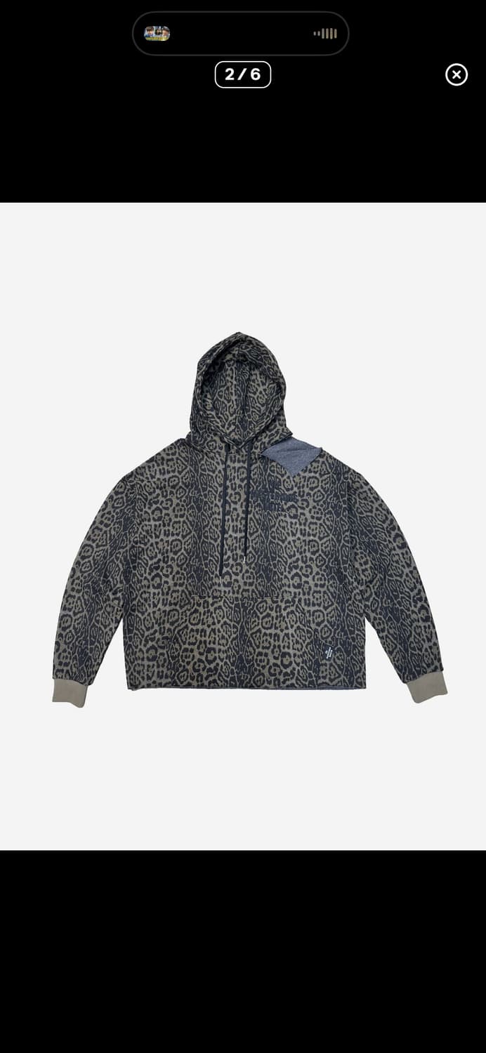 미스테리어스호텔 오프숄더 후디 레오파드 상품이미지2