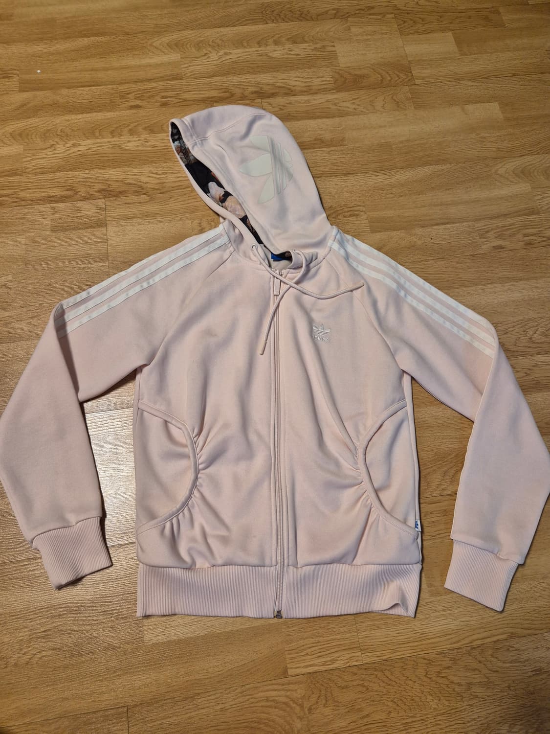 아디다스 핑크 후드 집업 S 상품이미지1