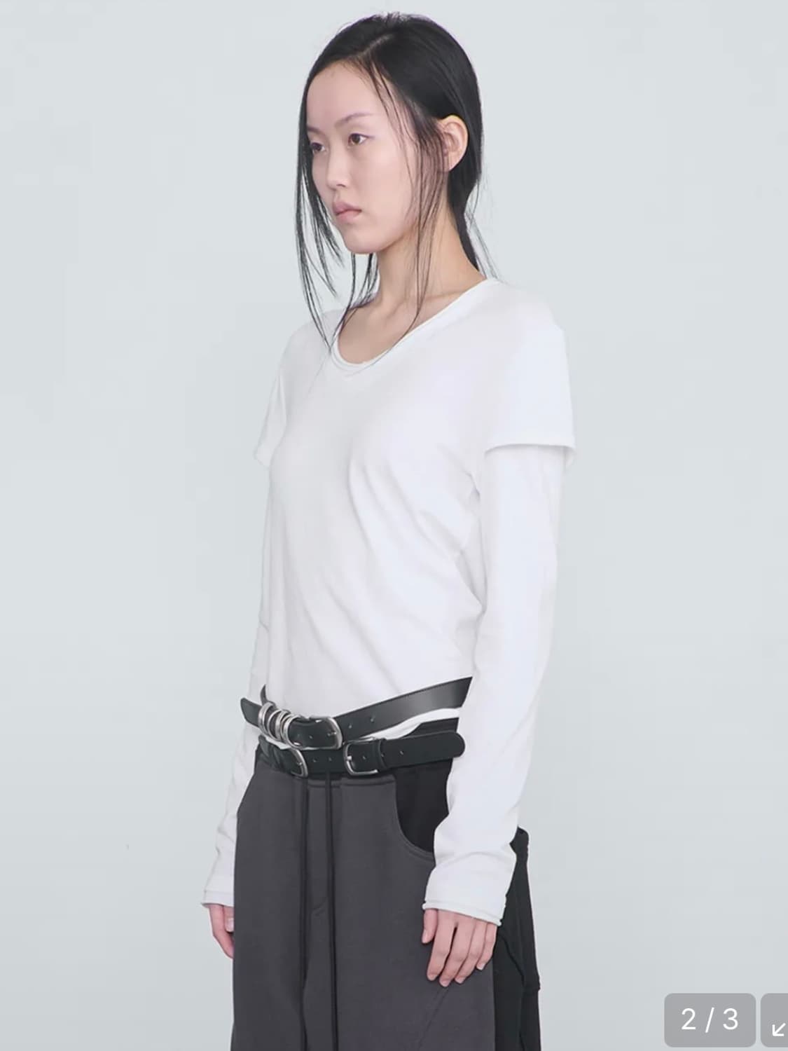 CERRIC 세릭 더블 레이어드 티셔츠 새상품 상품이미지2