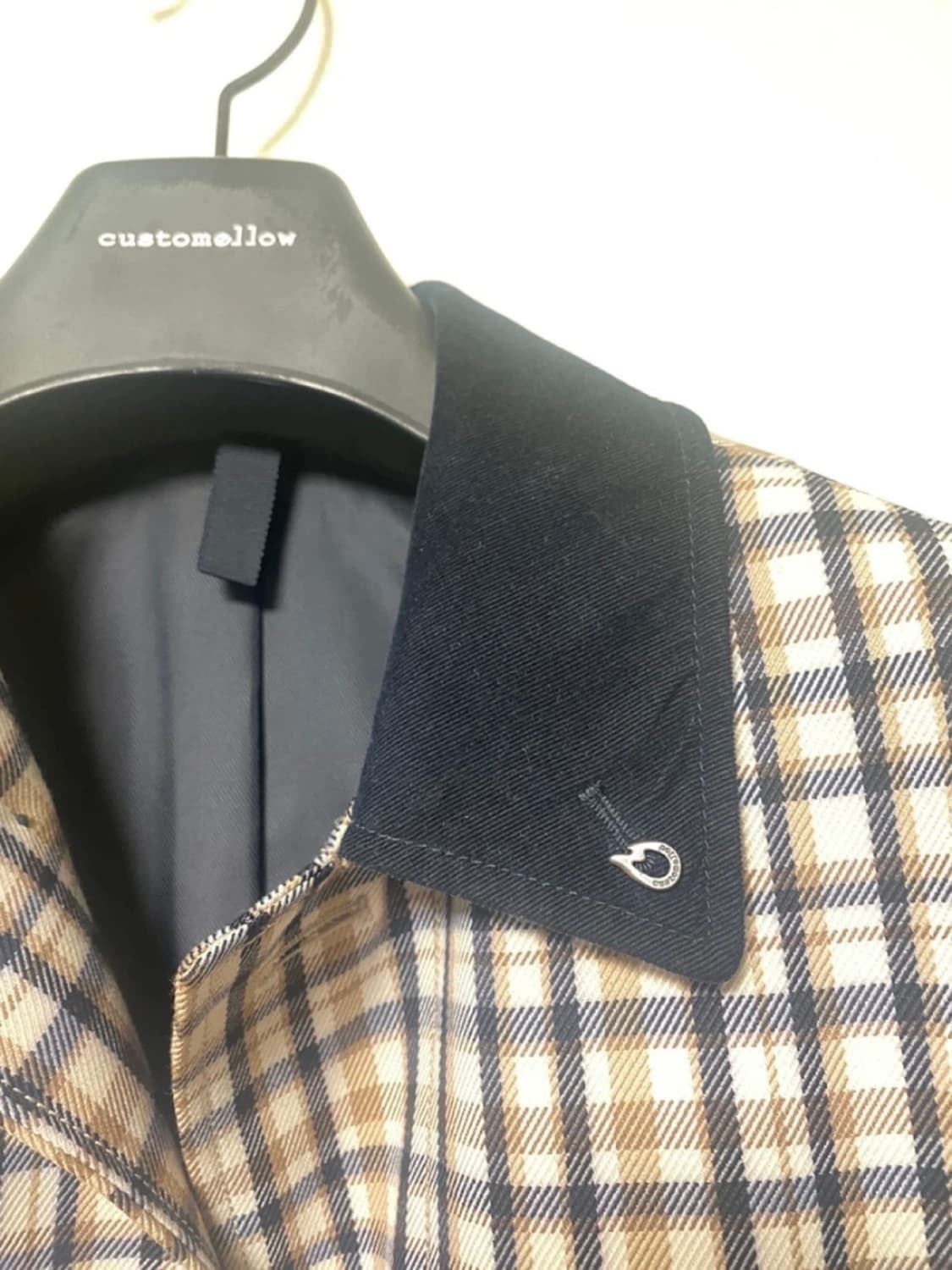 커스텀멜로우 최우식 체크 코트 상품이미지5