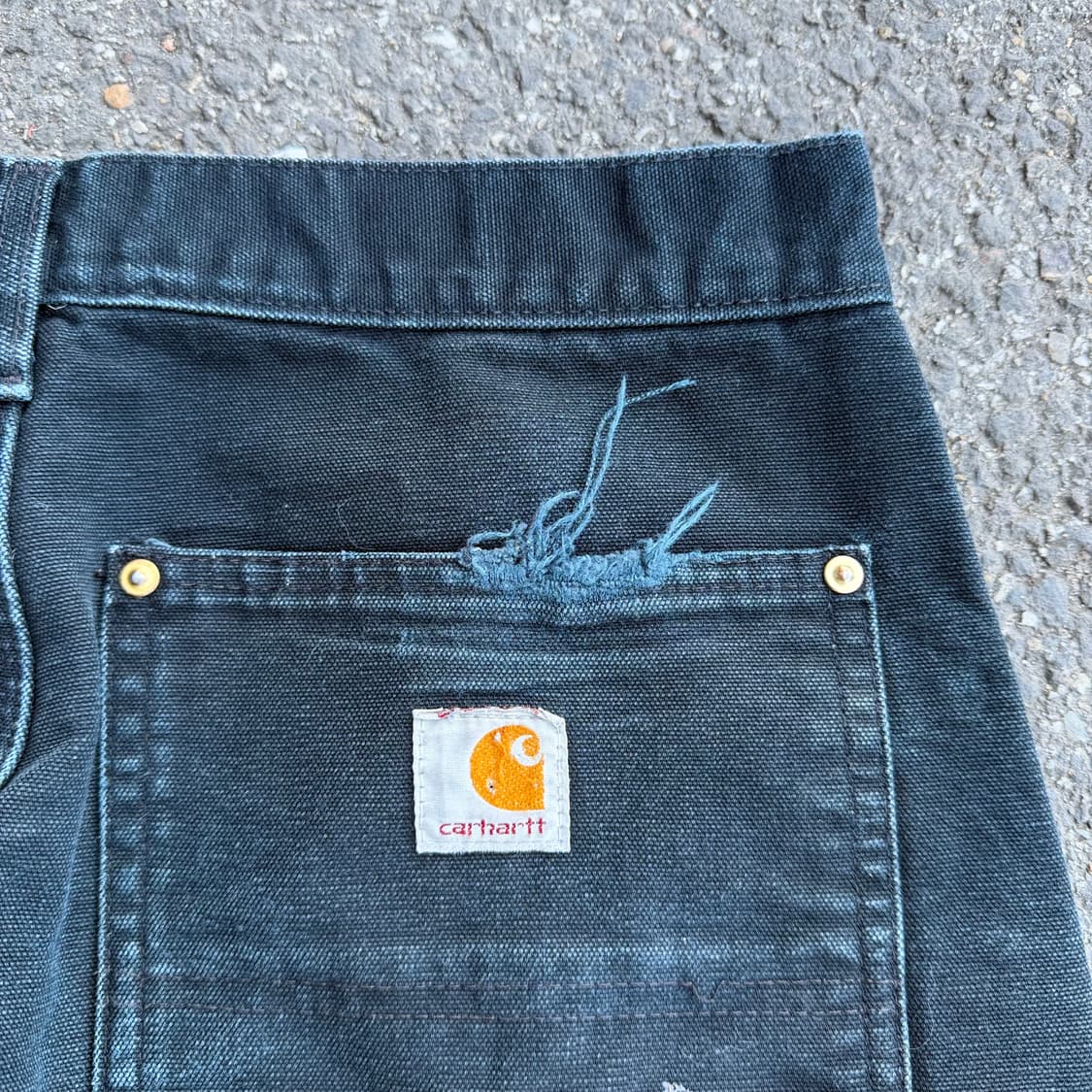 OG USA 칼하트 B01 BLK 더블니 카펜터팬츠 상품이미지7