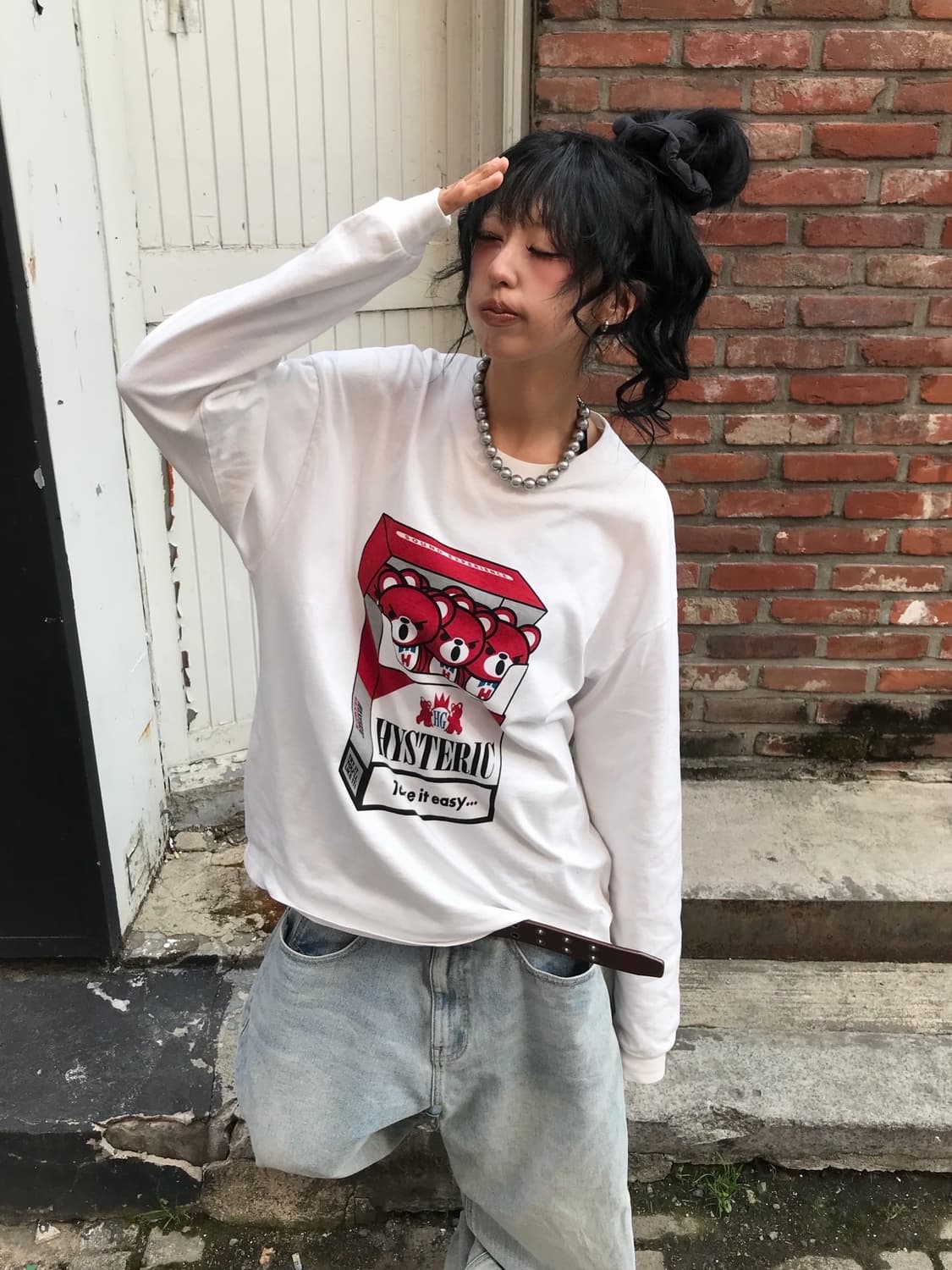 히스테릭글래머 말보루레드 퍽베어 오마주 롱슬리브 ( 레어 )  상품이미지2