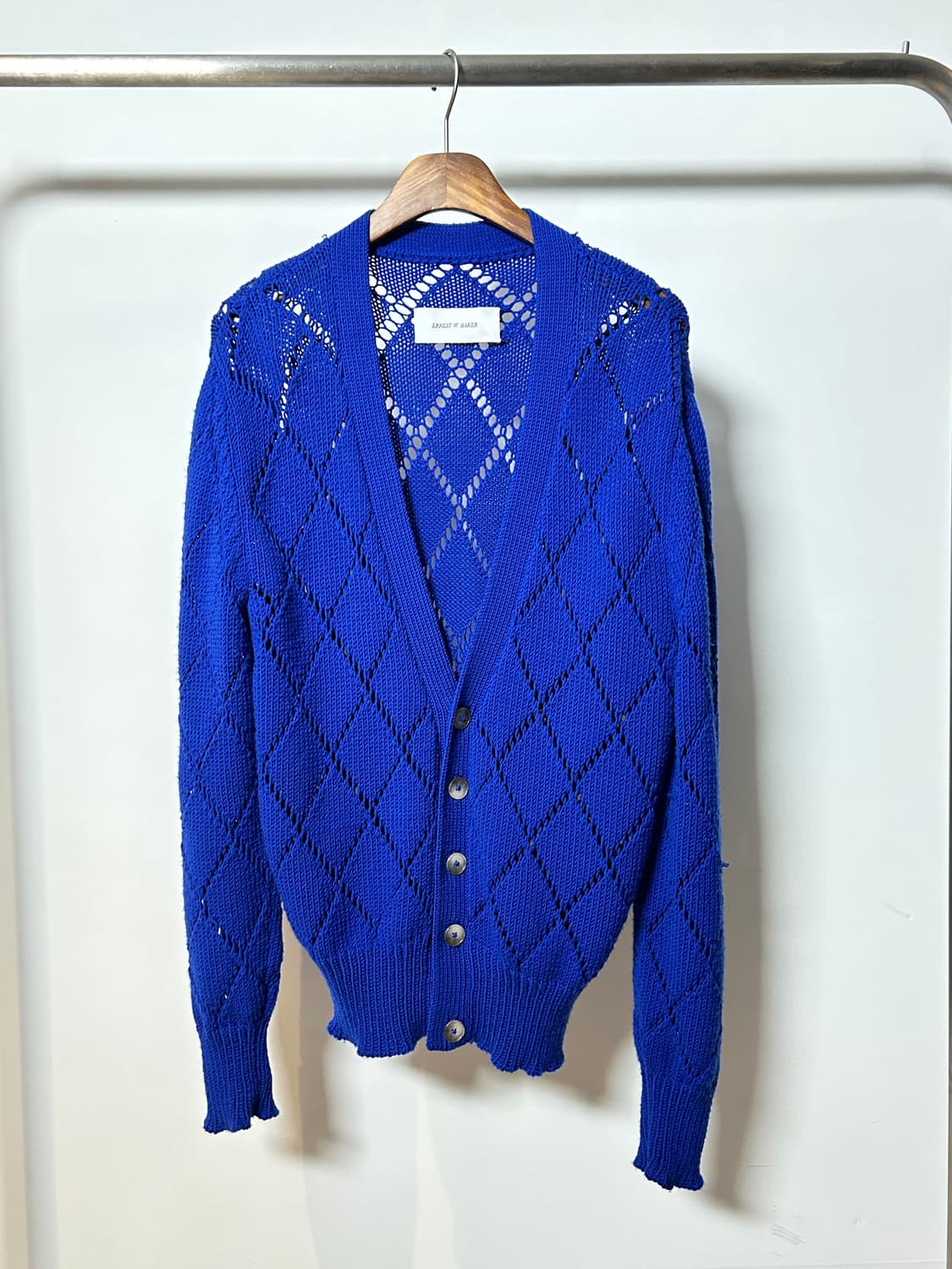Ernest W.Baker Argyle Crochet Cardigan 상품이미지1