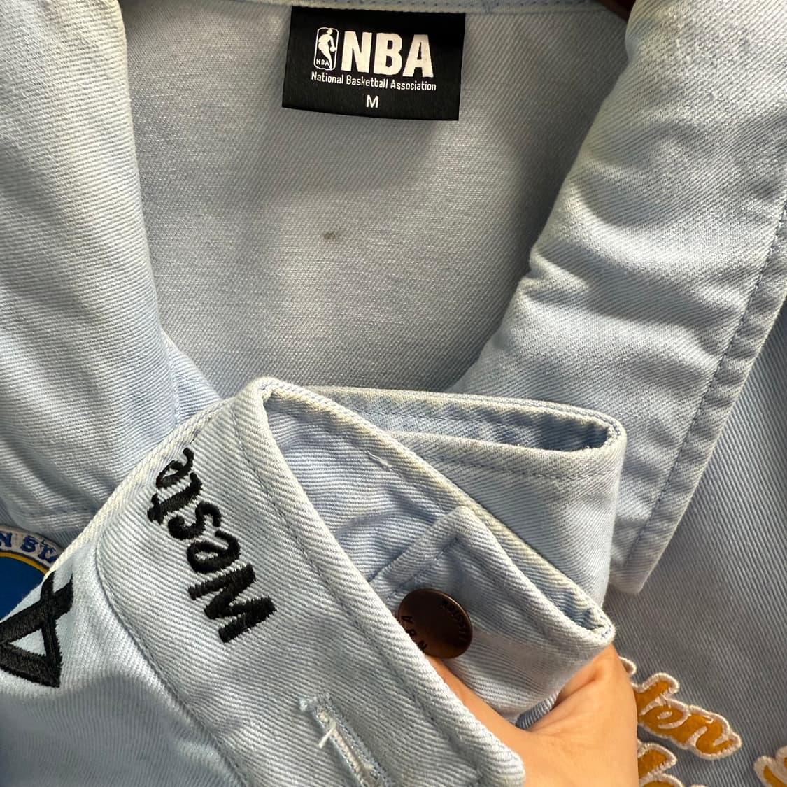 [M] NBA 골든스테이트 데님 자켓 상품이미지7