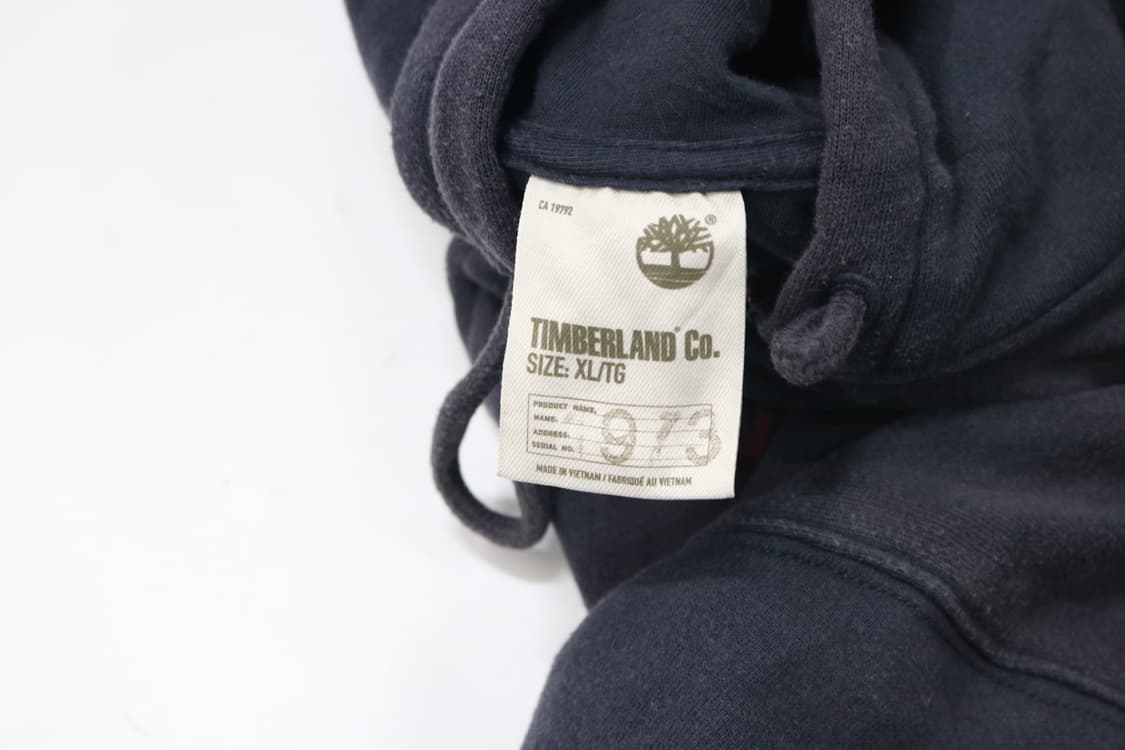 팀버랜드 빈티지 레드 로고 네이비 후드 집업 상품이미지9