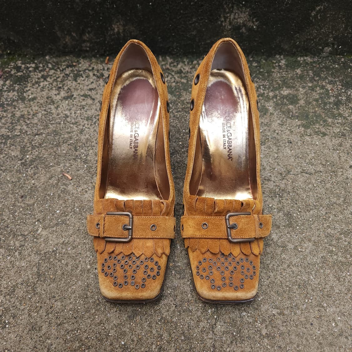 [36.5] Dolce & Gabbana 스웨이드 여성 구두 상품이미지2