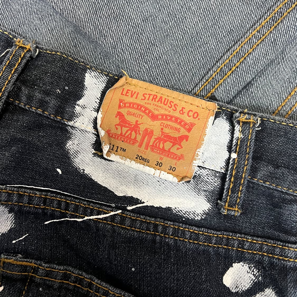 리바이스 511 페인트 커스텀 데님 팬츠 청바지 30 상품이미지4
