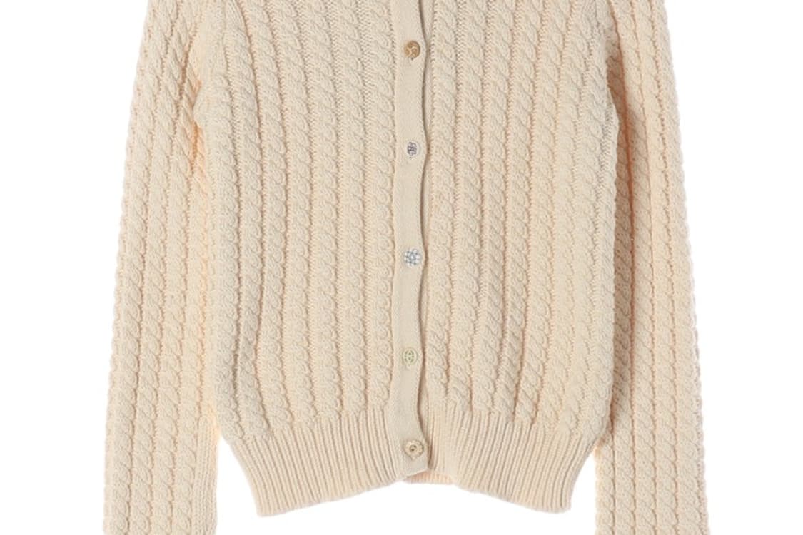 랄프로렌 크림 꽈배기 후드 가디건 XL 상품이미지4