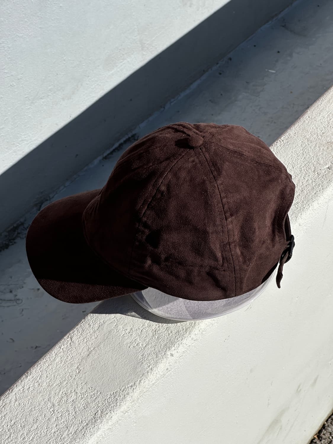 [F] 자라 브라운 스웨이드 볼캡 모자 상품이미지3