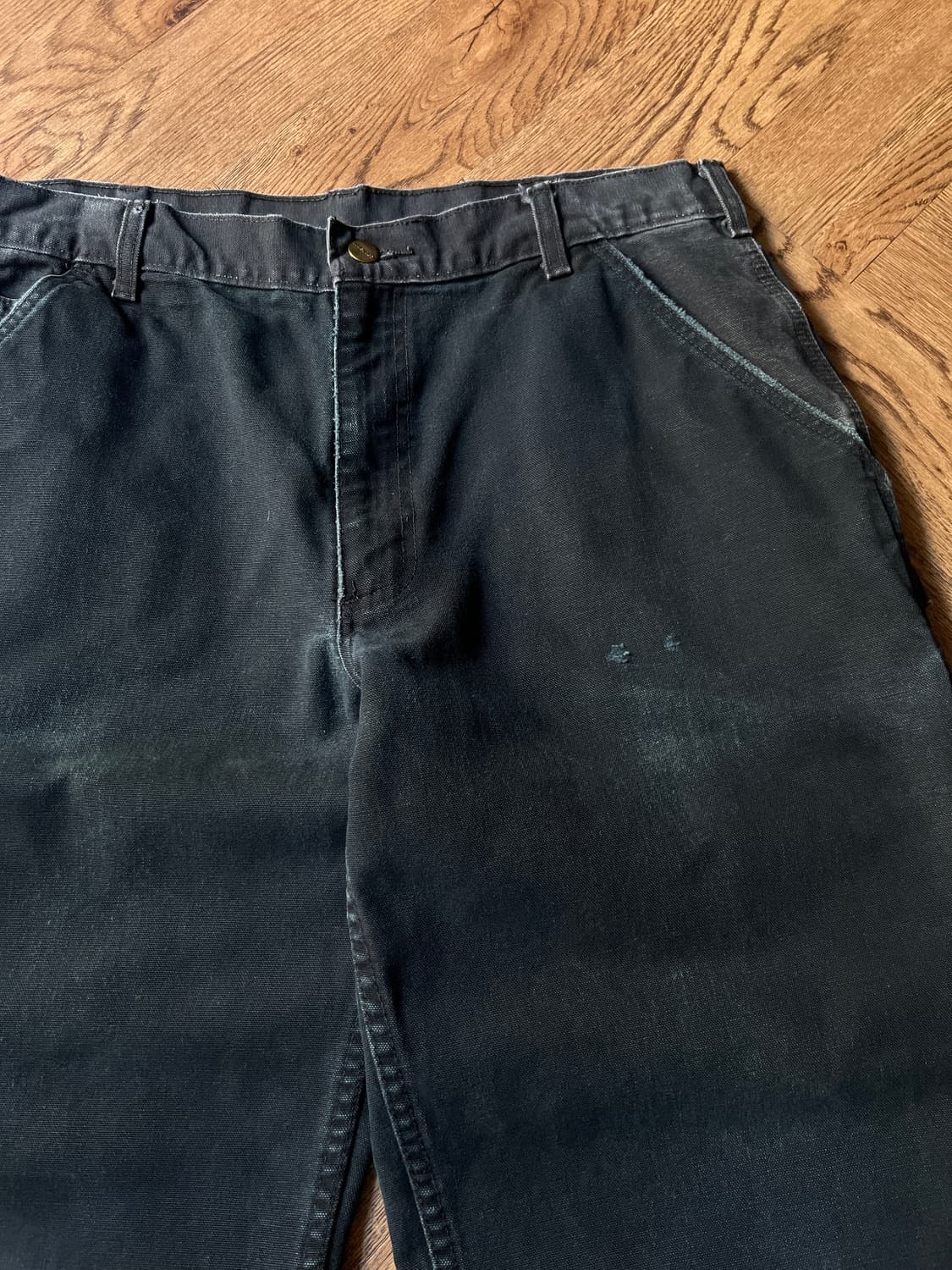 [36]칼하트 USA 블랙 싱글니 캔버스 워크팬츠 상품이미지3