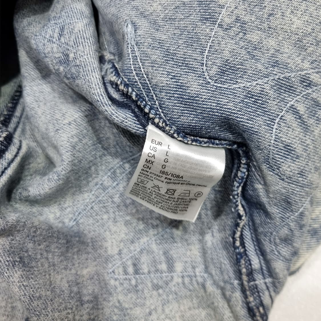 H&M 글렌마틴스 * 디스트레스드 룩 데님 셔츠 * 라이트 블루 * L 상품이미지6