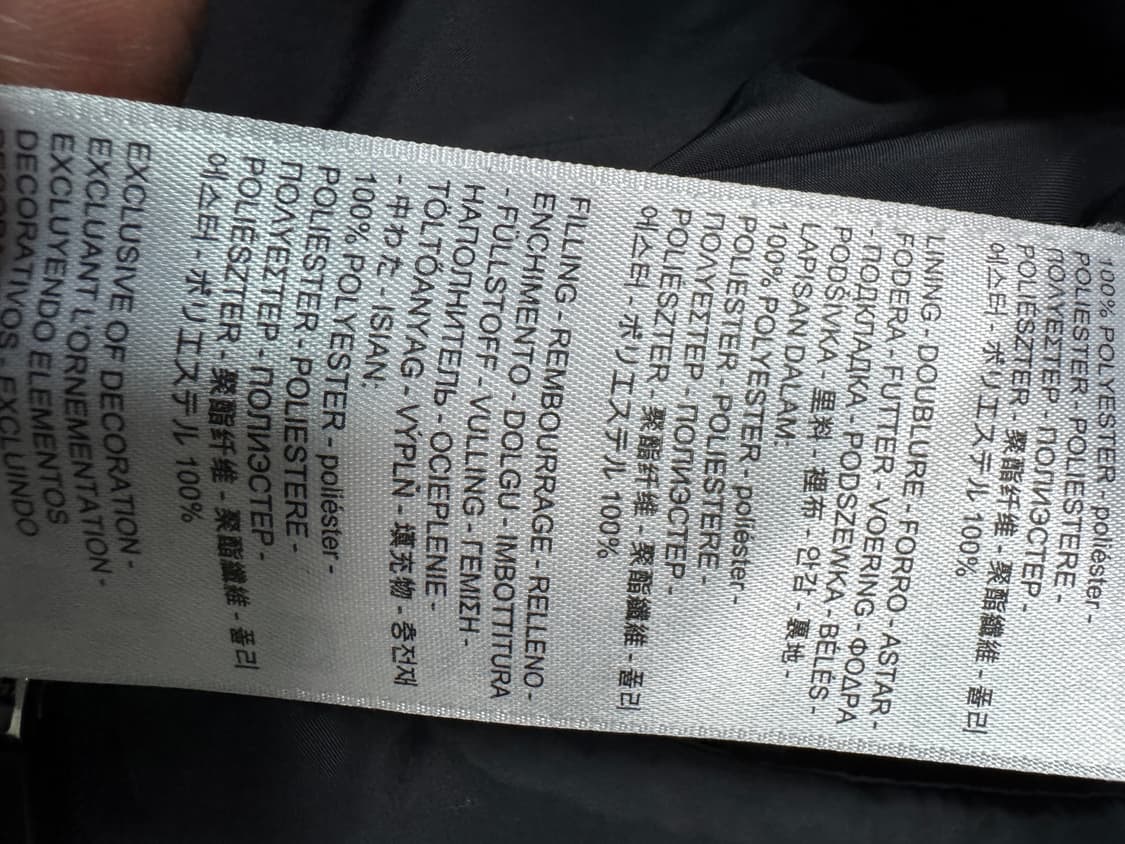 여성 리바이스 블랙 로고 포인트 암포켓 후드 롱패딩 s 상품이미지4