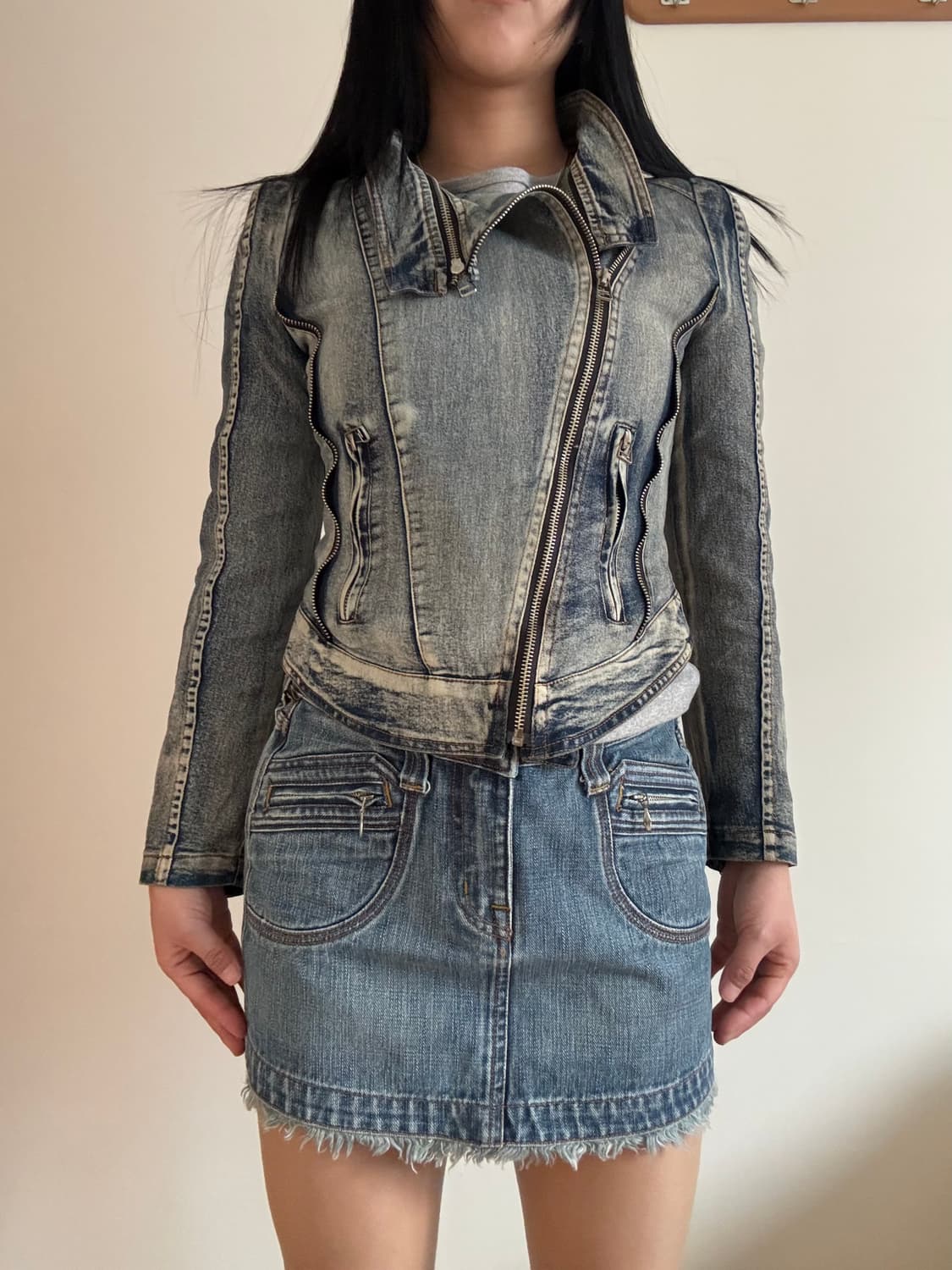 데님 라이더 자켓 상품이미지1