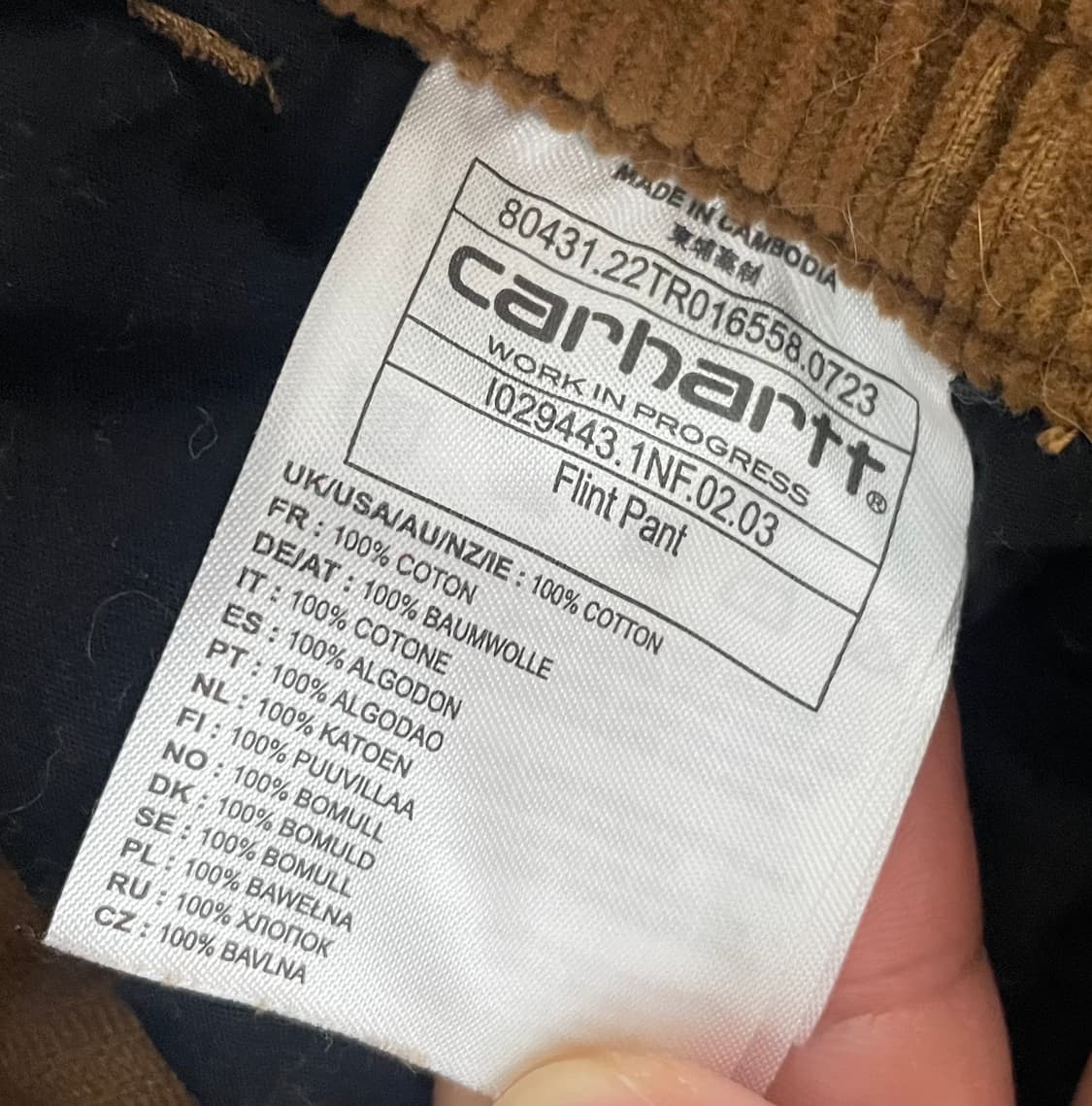 Carhartt Wip 칼하트 윕 코듀로이 팬츠 상품이미지5