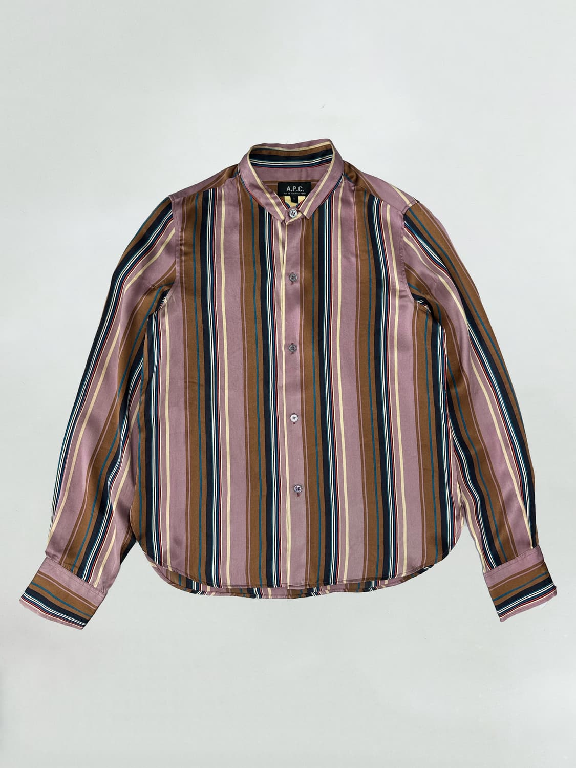 아페쎄 프랑스 정품 실크 스트라이프 셔츠 상품이미지1