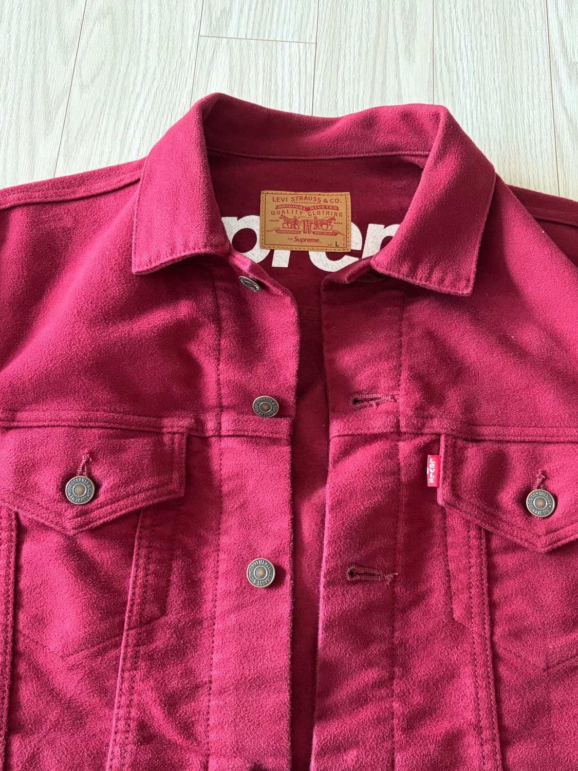 슈프림x리바이스 15aw트러커자켓 상품이미지2