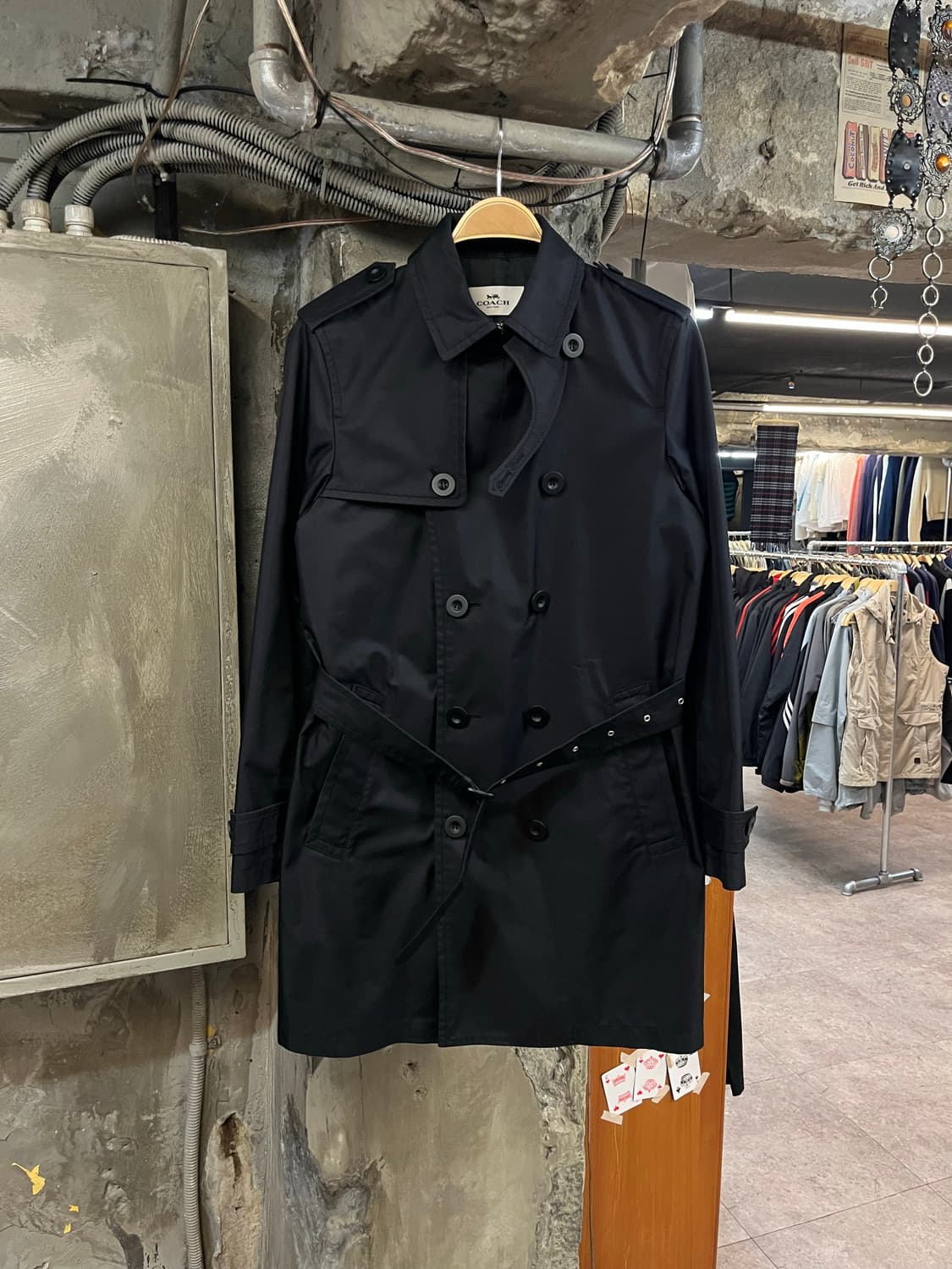 코치 하프 트렌치 코트 블랙 XS #csz2173 상품이미지1