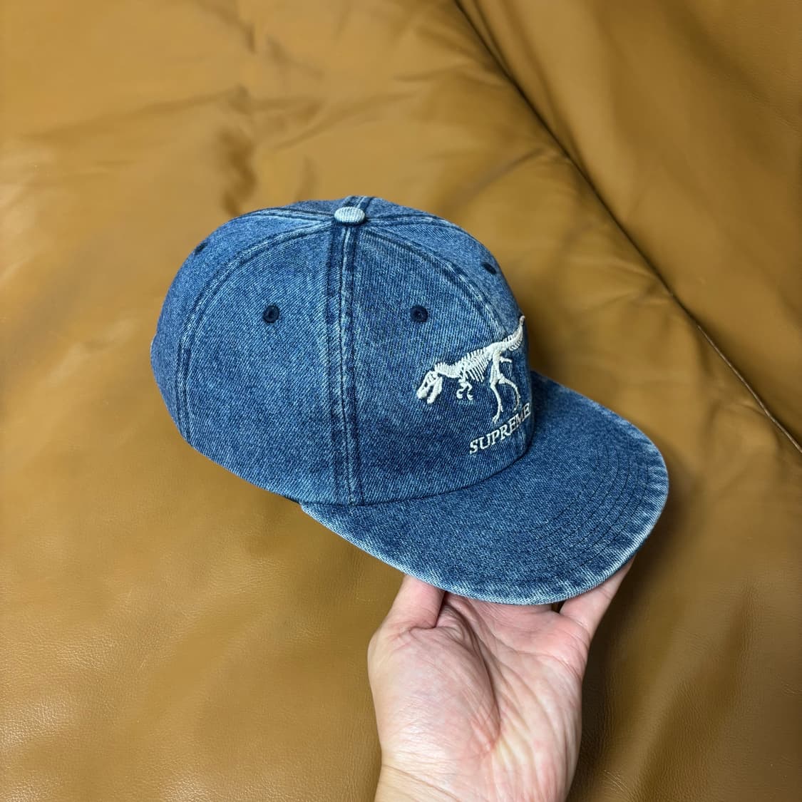 Supreme 슈프림 쥬라기 워시드 데님 6패널 볼캡 모자 (Denim) 상품이미지3
