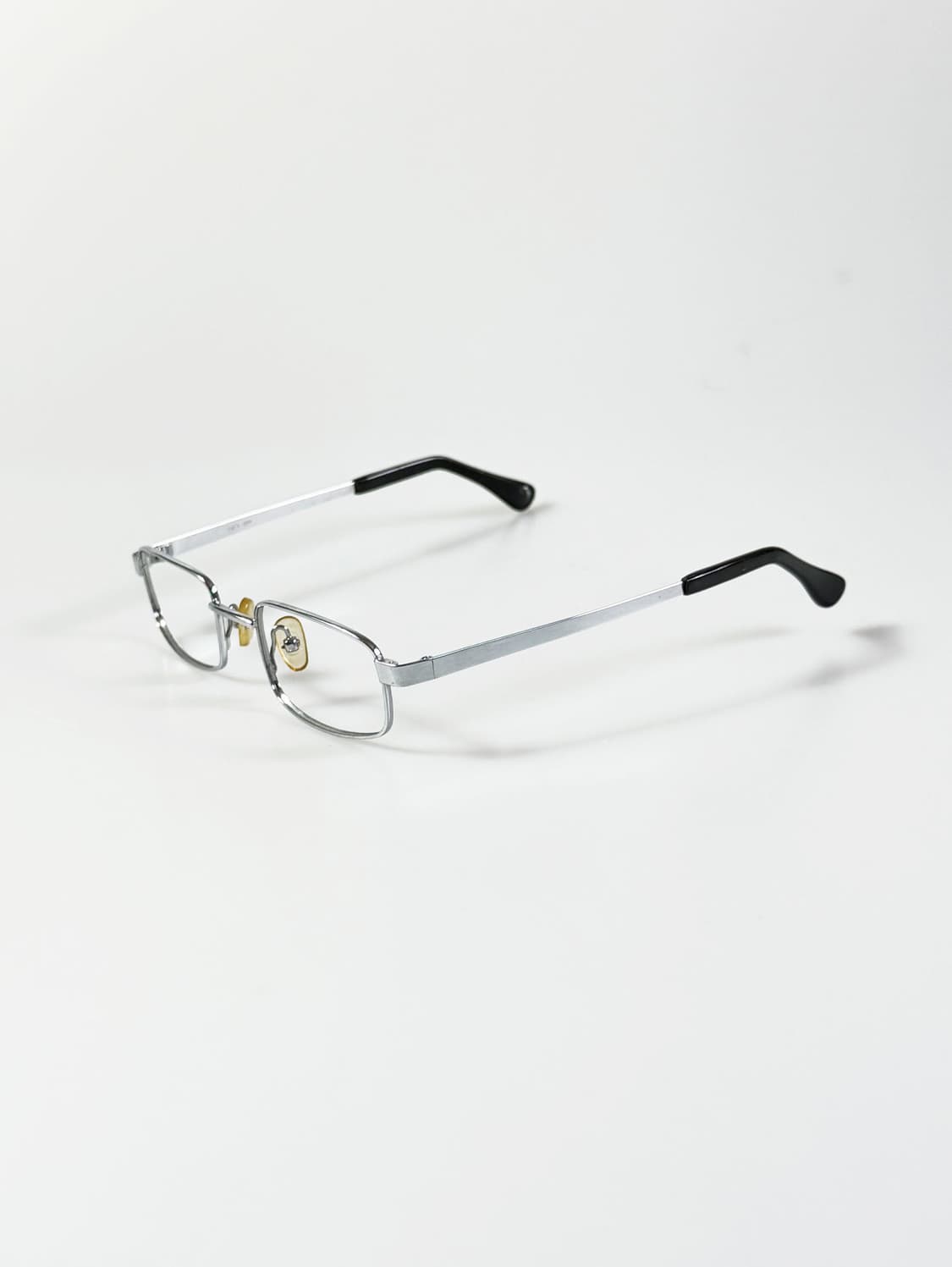 90s 실버 메탈 슬림 스퀘어 프레임 빈티지 안경 상품이미지3