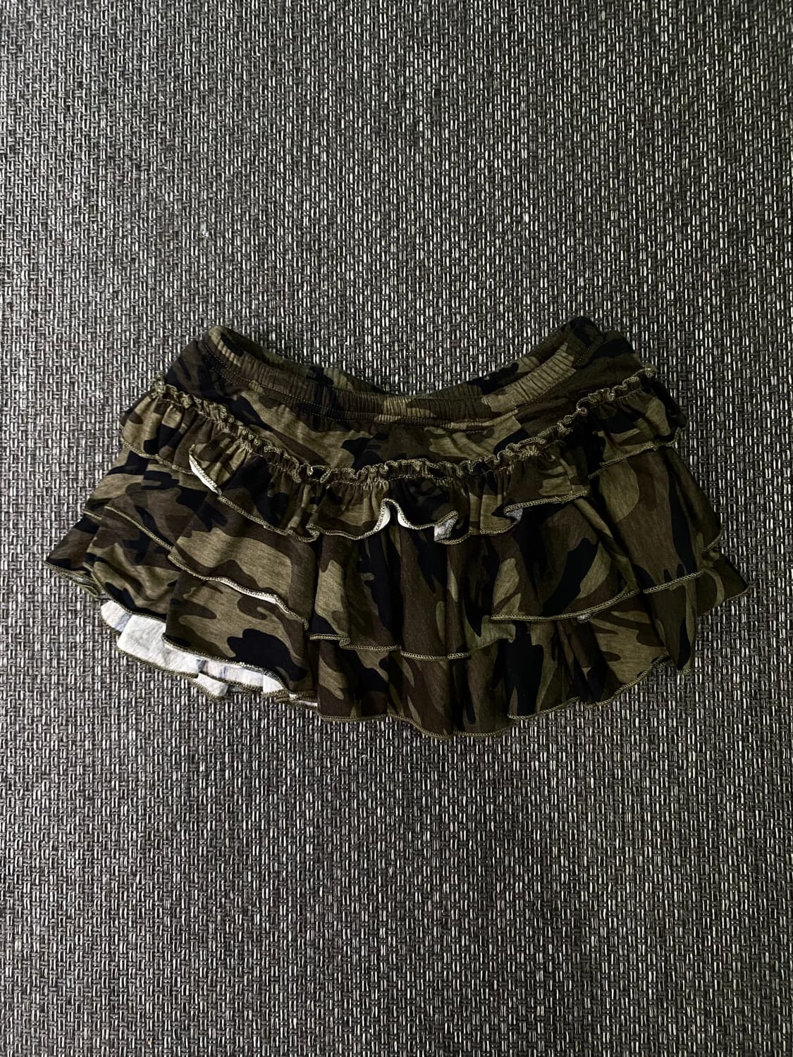 [ROMWE] Camo Pattern Layered Short Skirt 상품이미지4