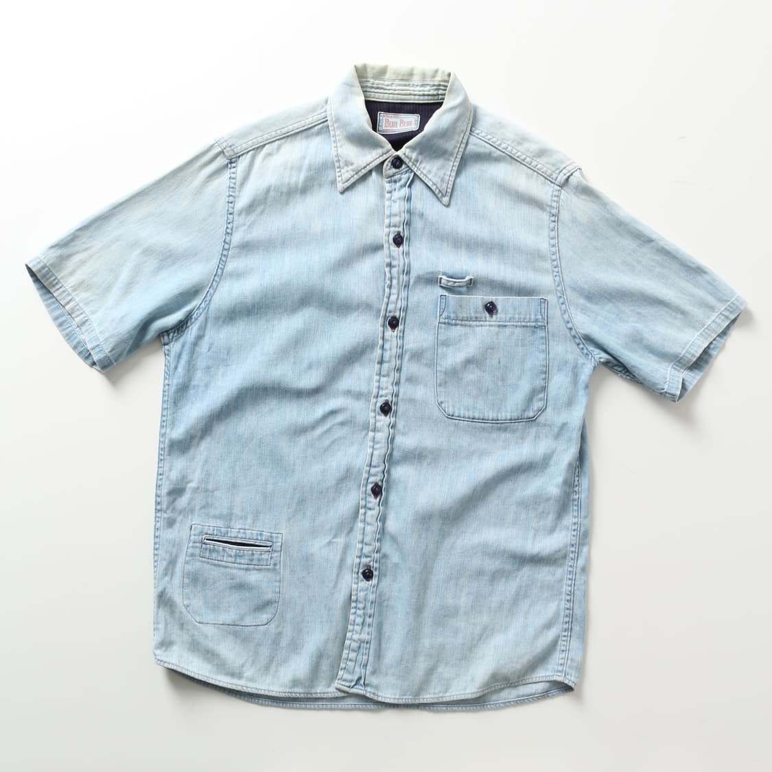 블루블루 라이트 데님 하프셔츠   상품이미지1