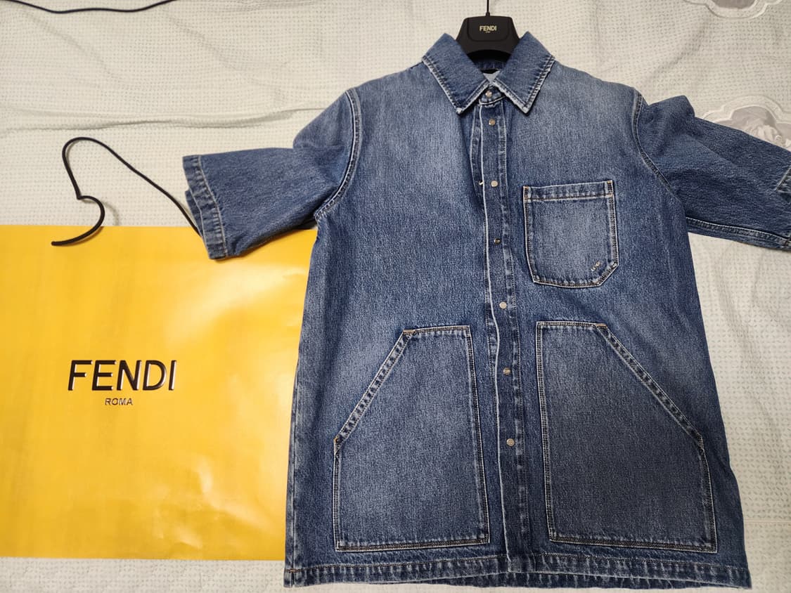 펜디 데님 반팔 셔츠 48 100사이즈 상품이미지6