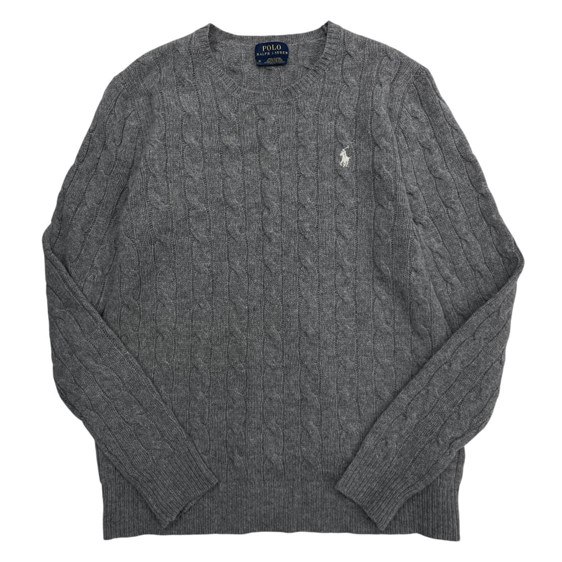  폴로 랄프로렌 화이트포니 그레이 꽈배기 니트 L 상품이미지2