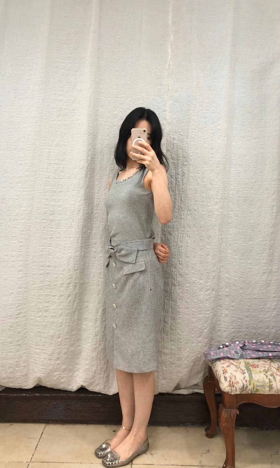 ribbon point midi skirt 상품이미지5