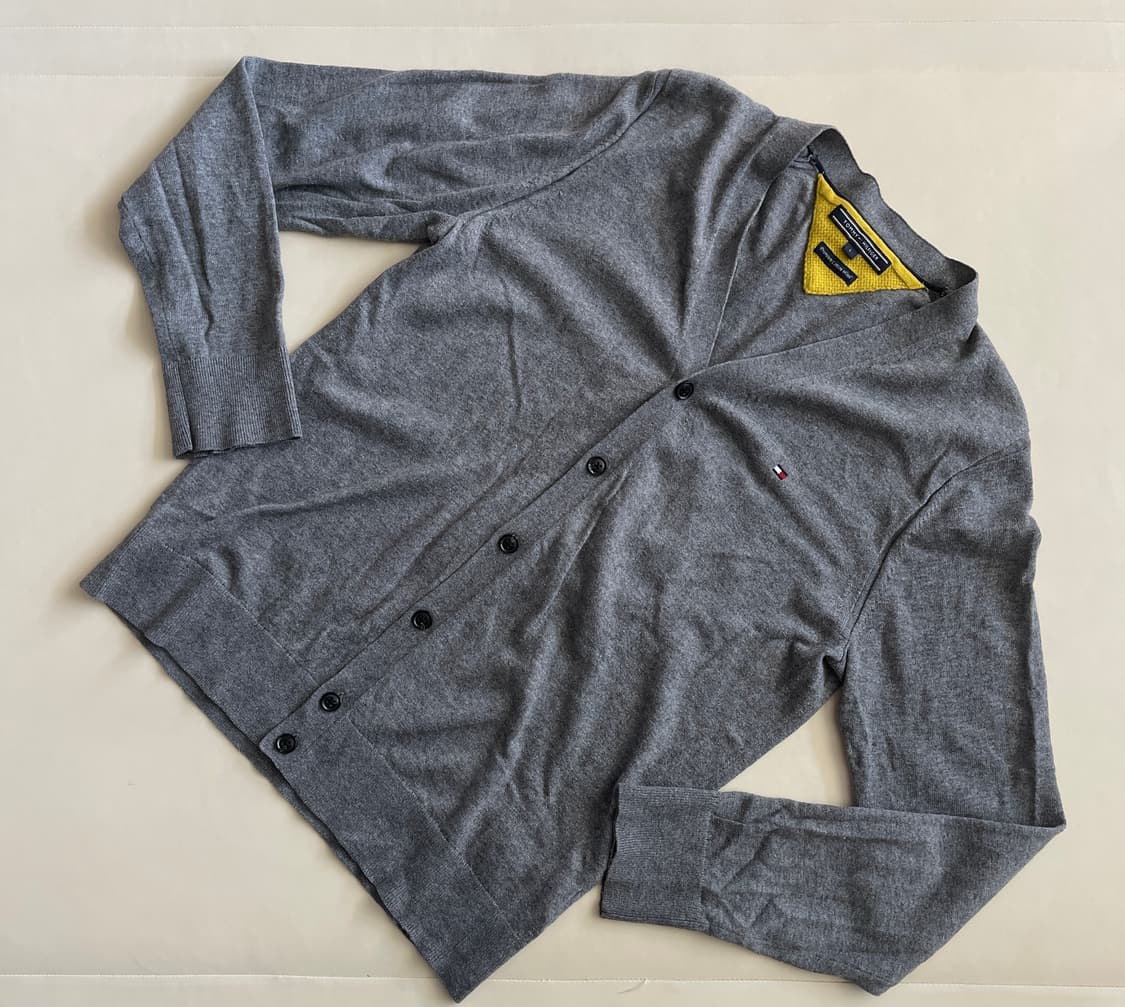 타미힐피거 플래그 로고 V넥 가디건 L 상품이미지1