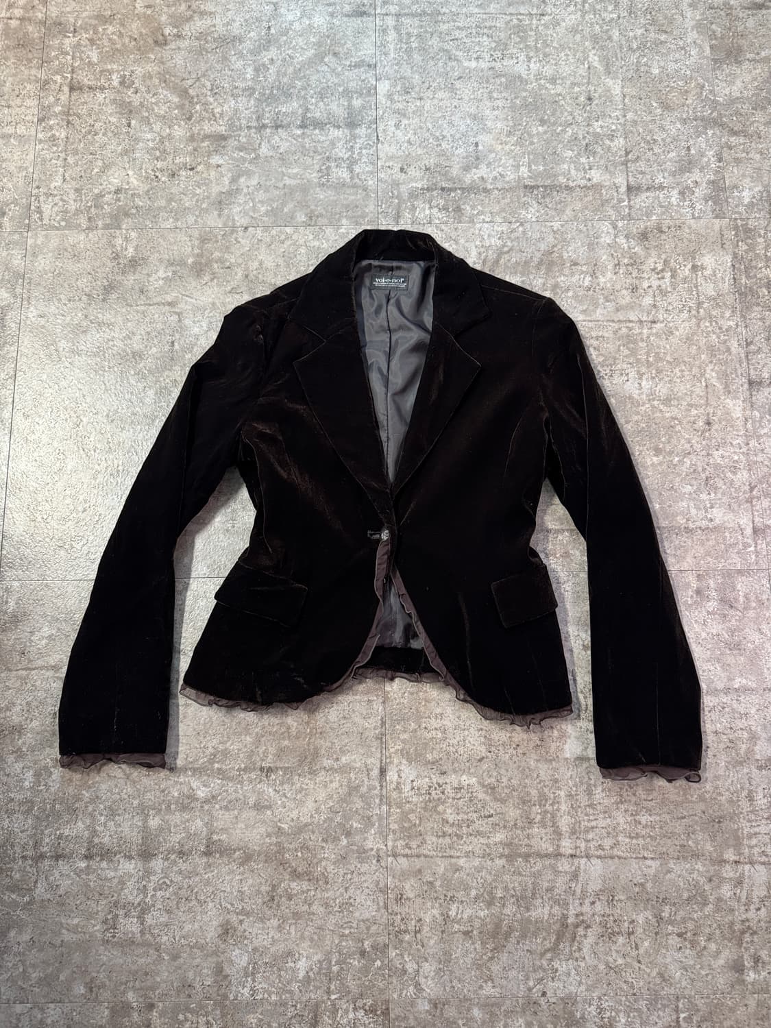 러플 레이어드 벨벳 자켓 상품이미지1