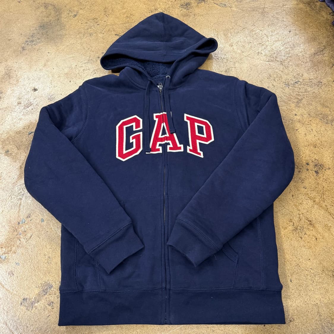 갭 네이비 양털 후드집업  상품이미지2