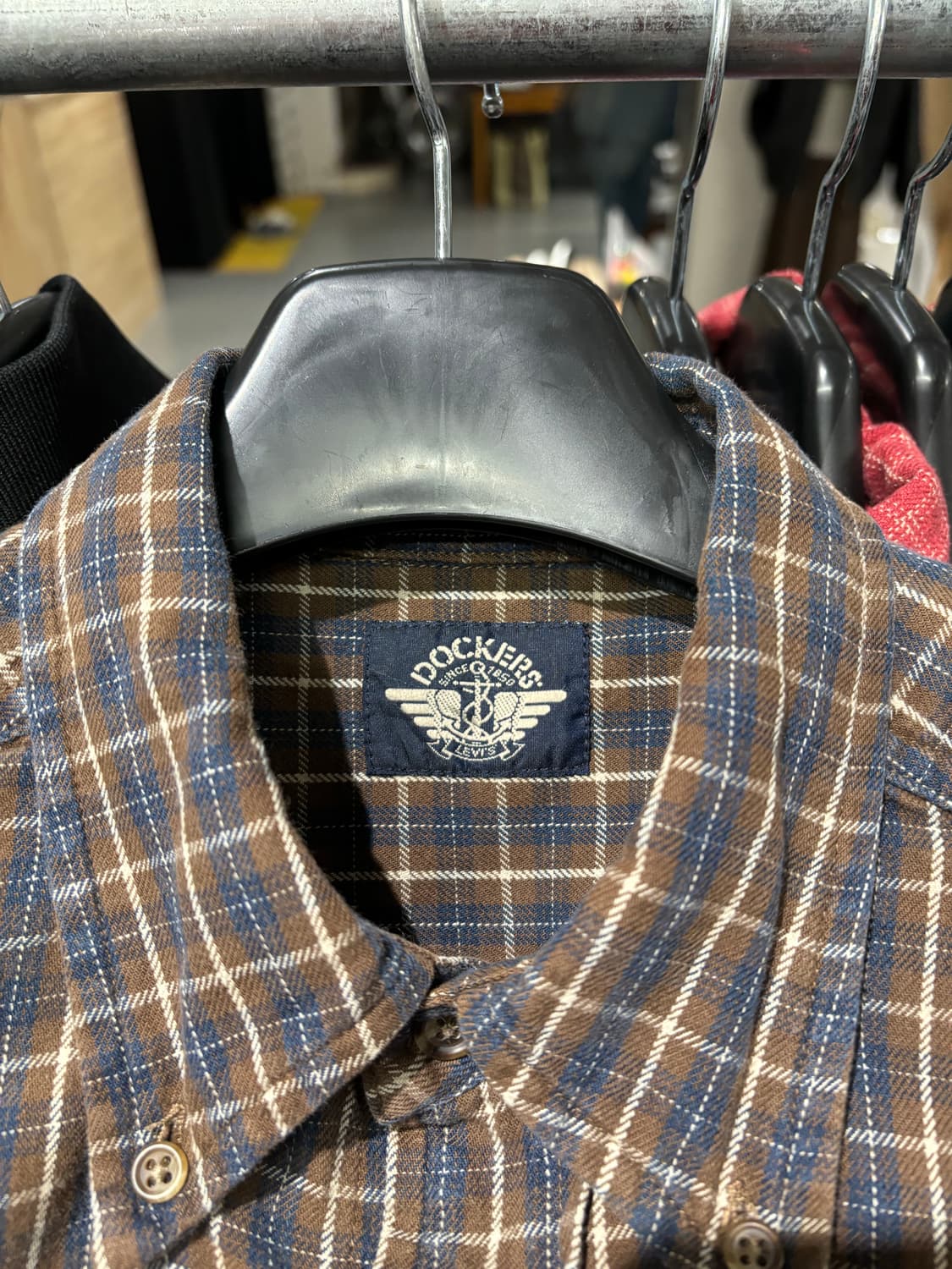 dockers 브라운 체크 셔츠 상품이미지5