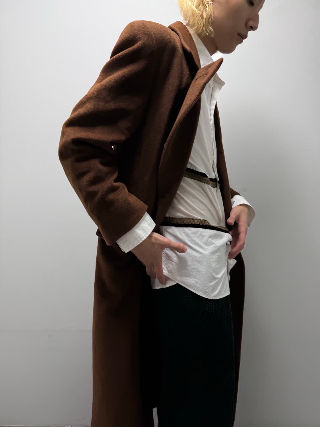 VTG 90s DOUBLE-BREASTED LONG COAT 상품이미지1