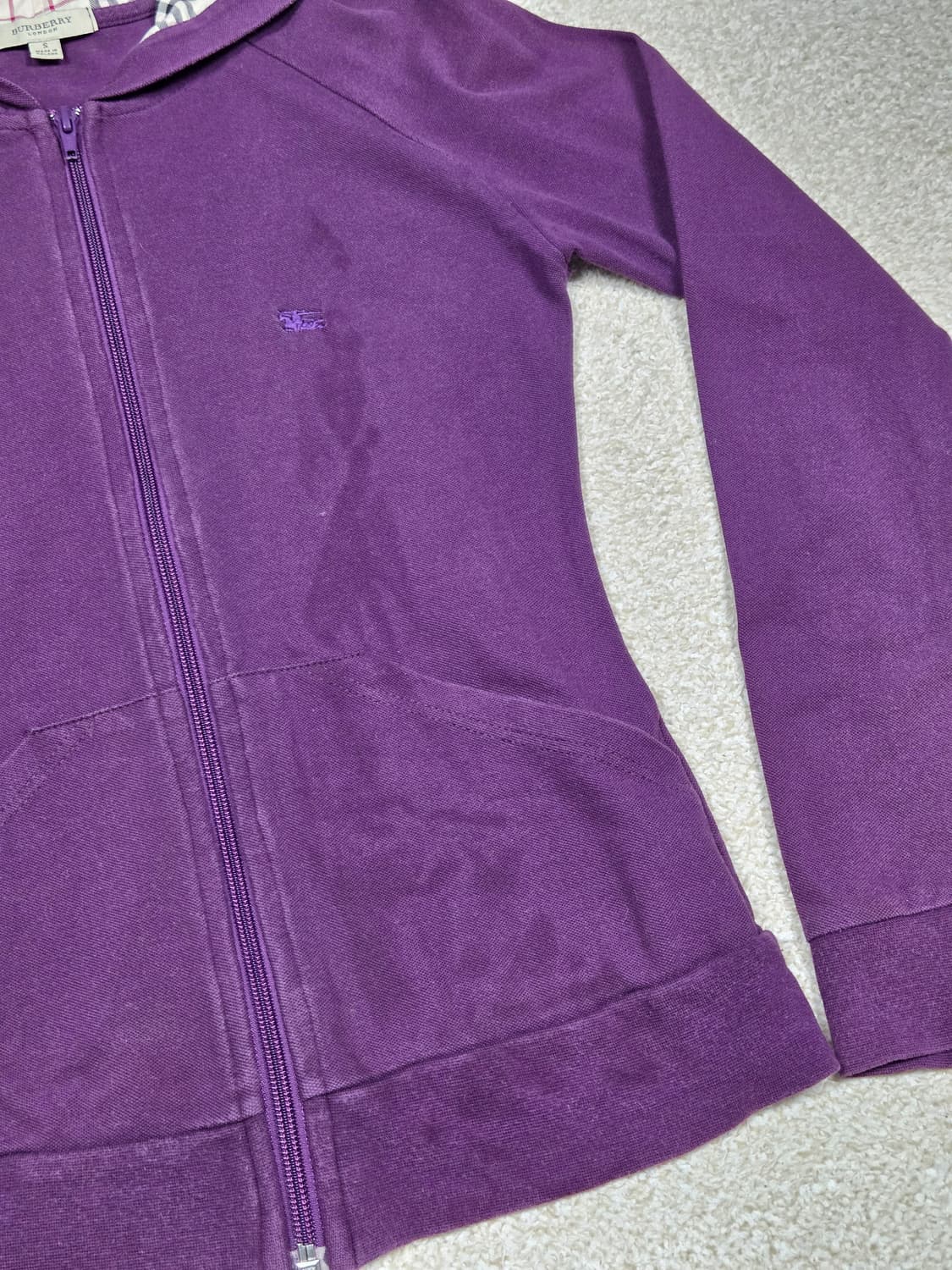 [버버리] 런던 노바체크 안감 기마상 자수 후드집업 | 00278 상품이미지8